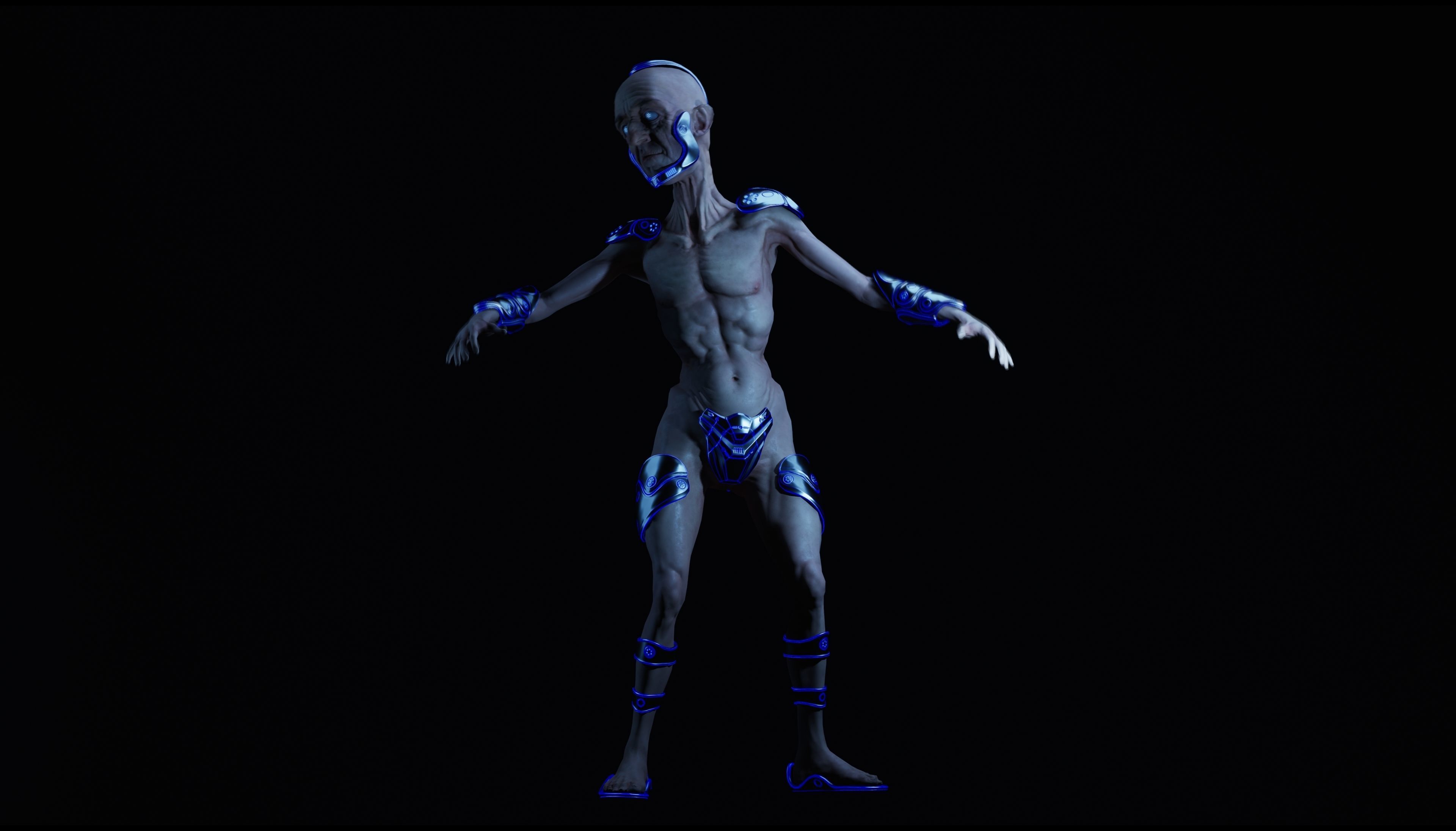 Sci-Fi Character Low-poly 3D model_7