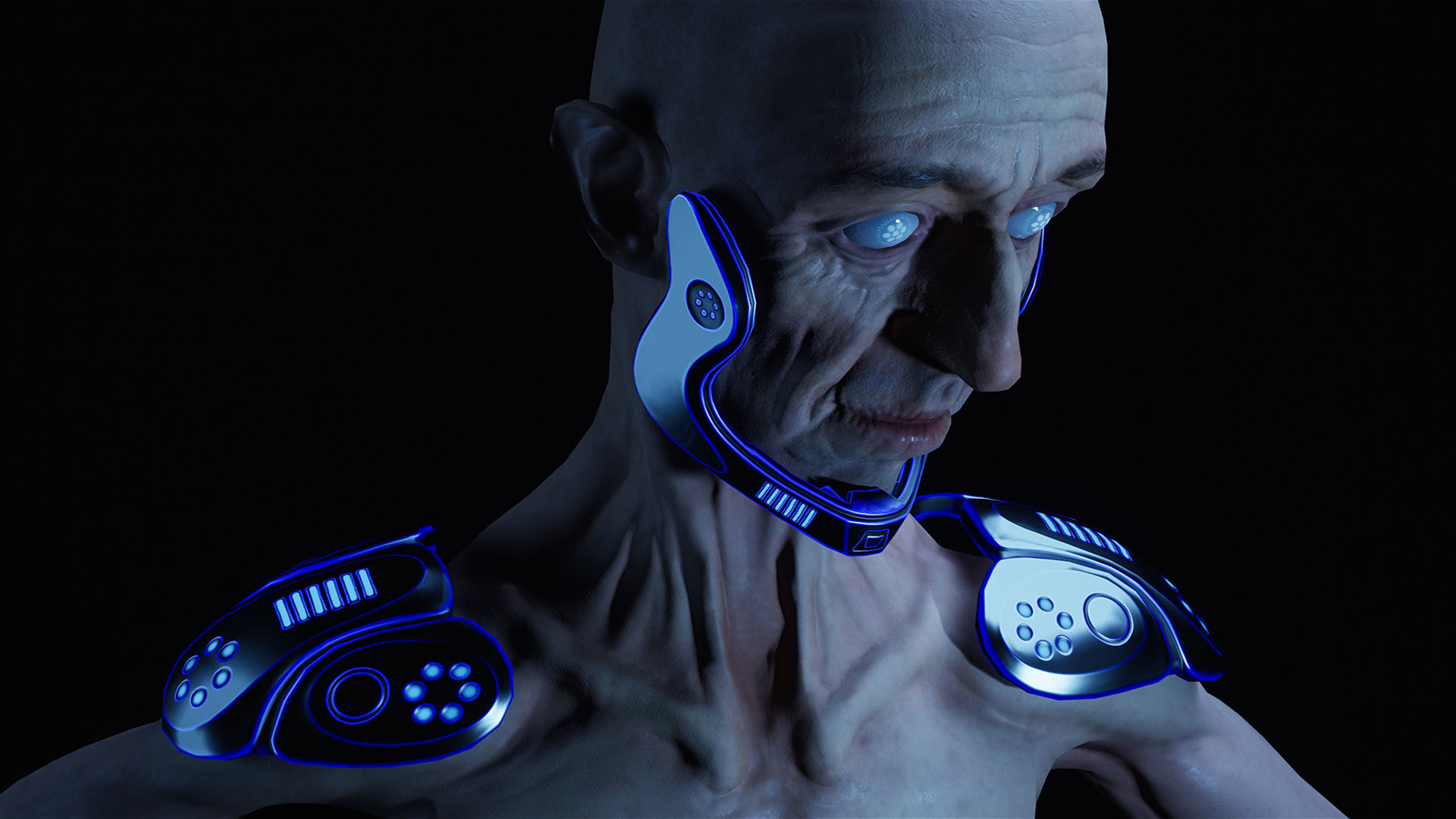 Sci-Fi Character Low-poly 3D model_8