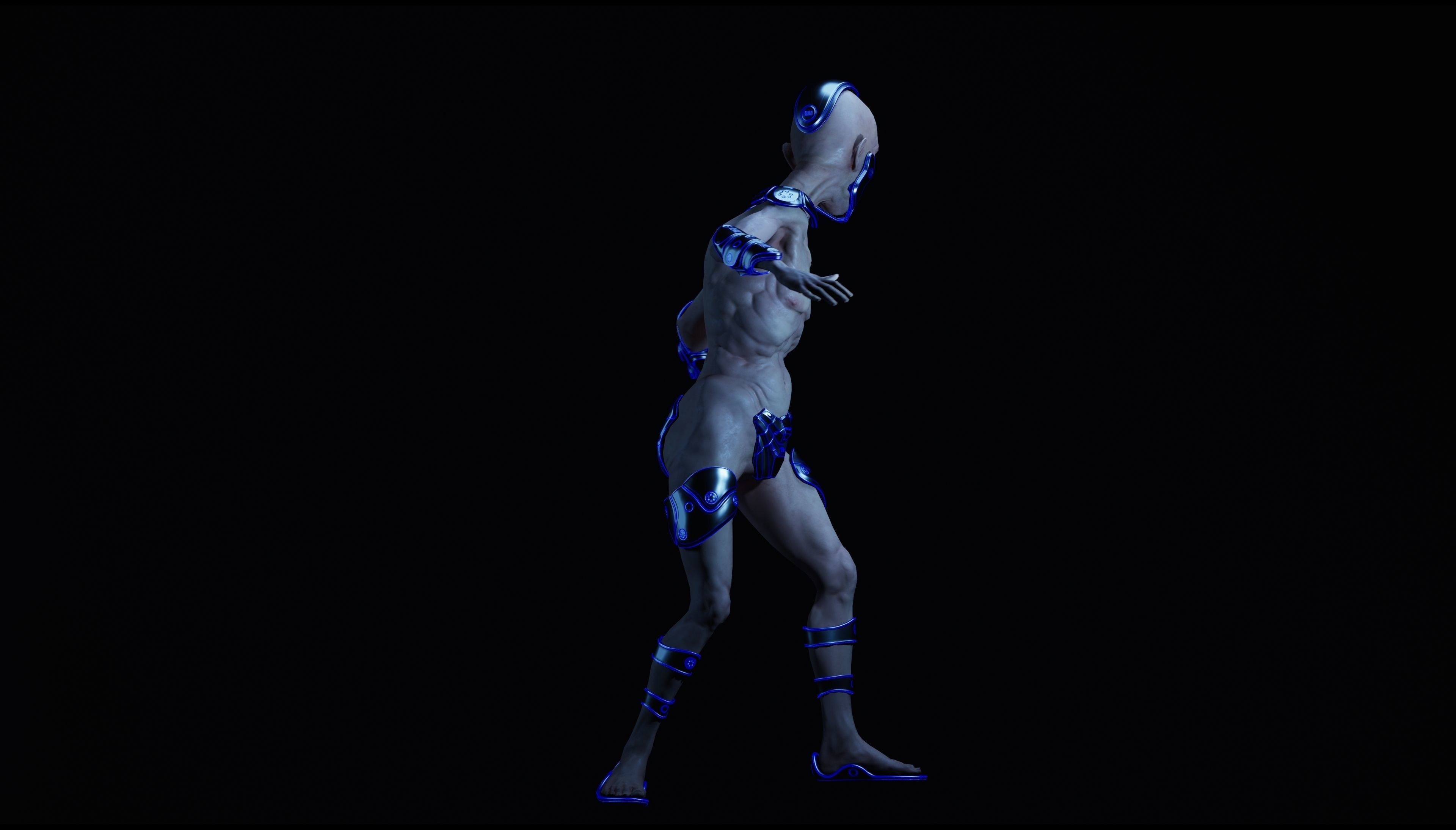 Sci-Fi Character Low-poly 3D model_25
