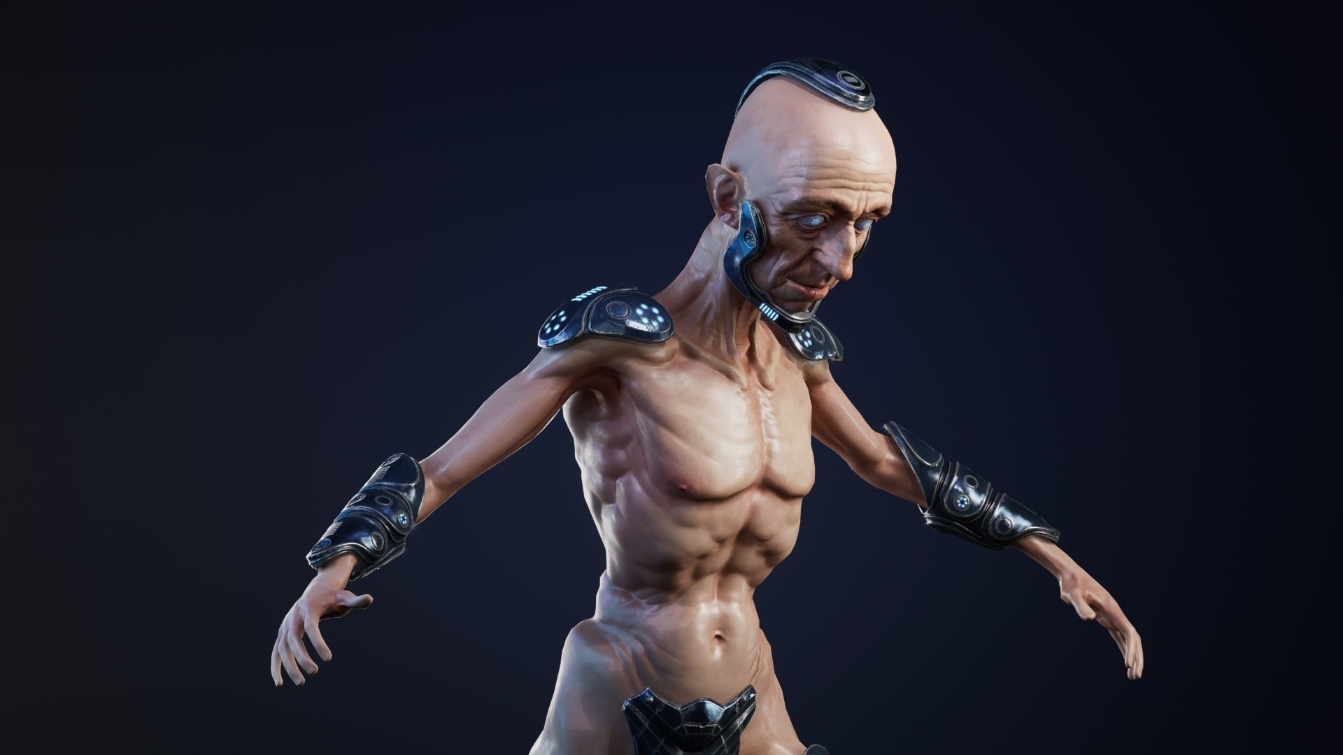 Sci-Fi Character Low-poly 3D model_11