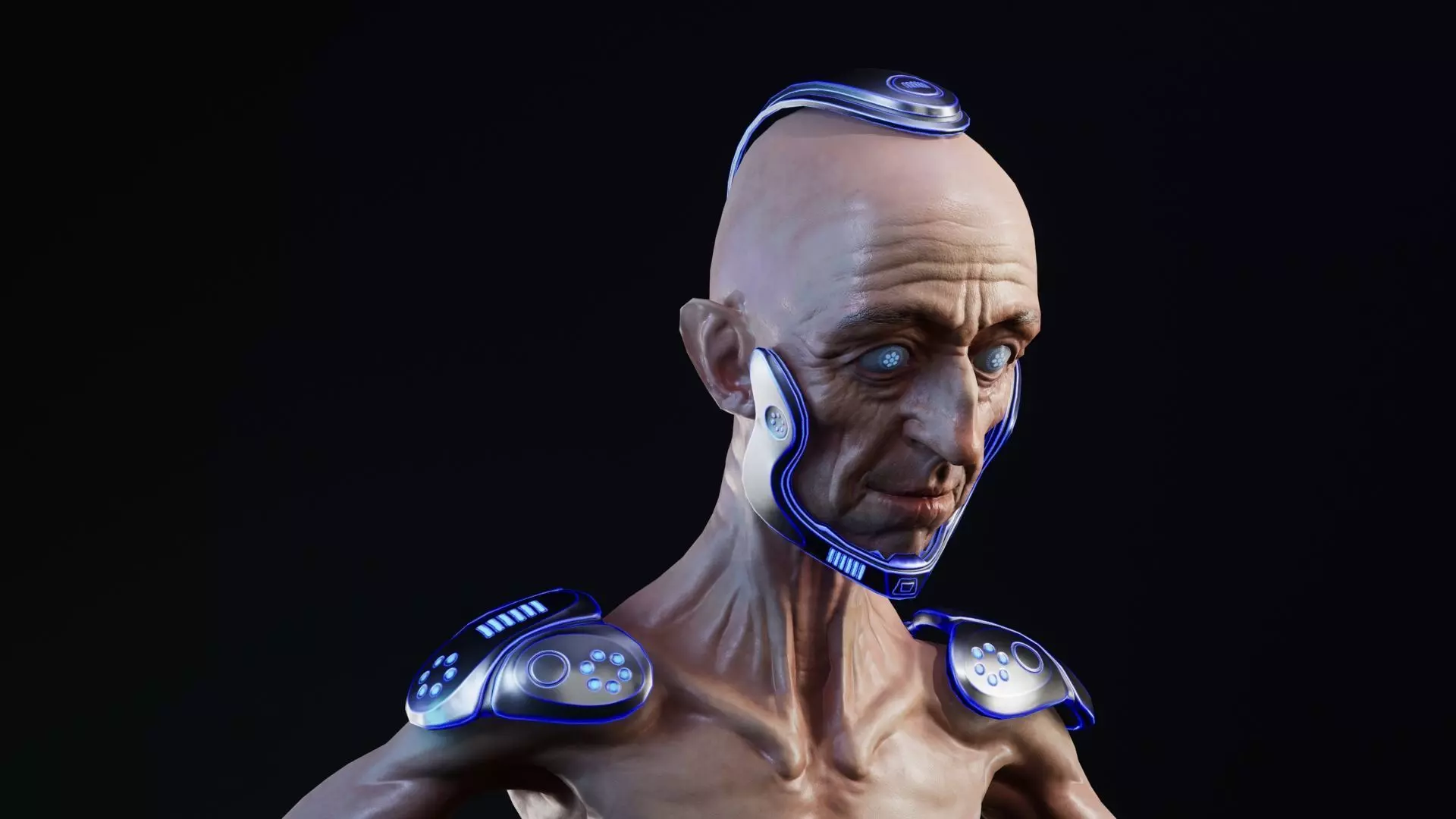 Sci-Fi Character Low-poly 3D model_0