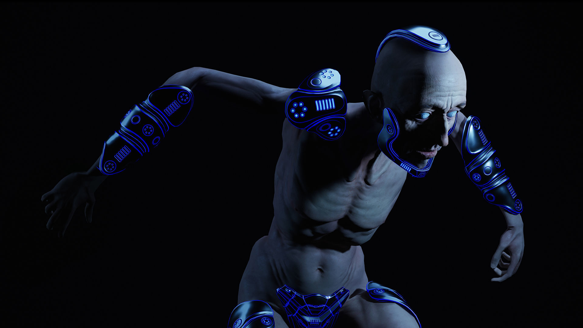 Sci-Fi Character Low-poly 3D model_3