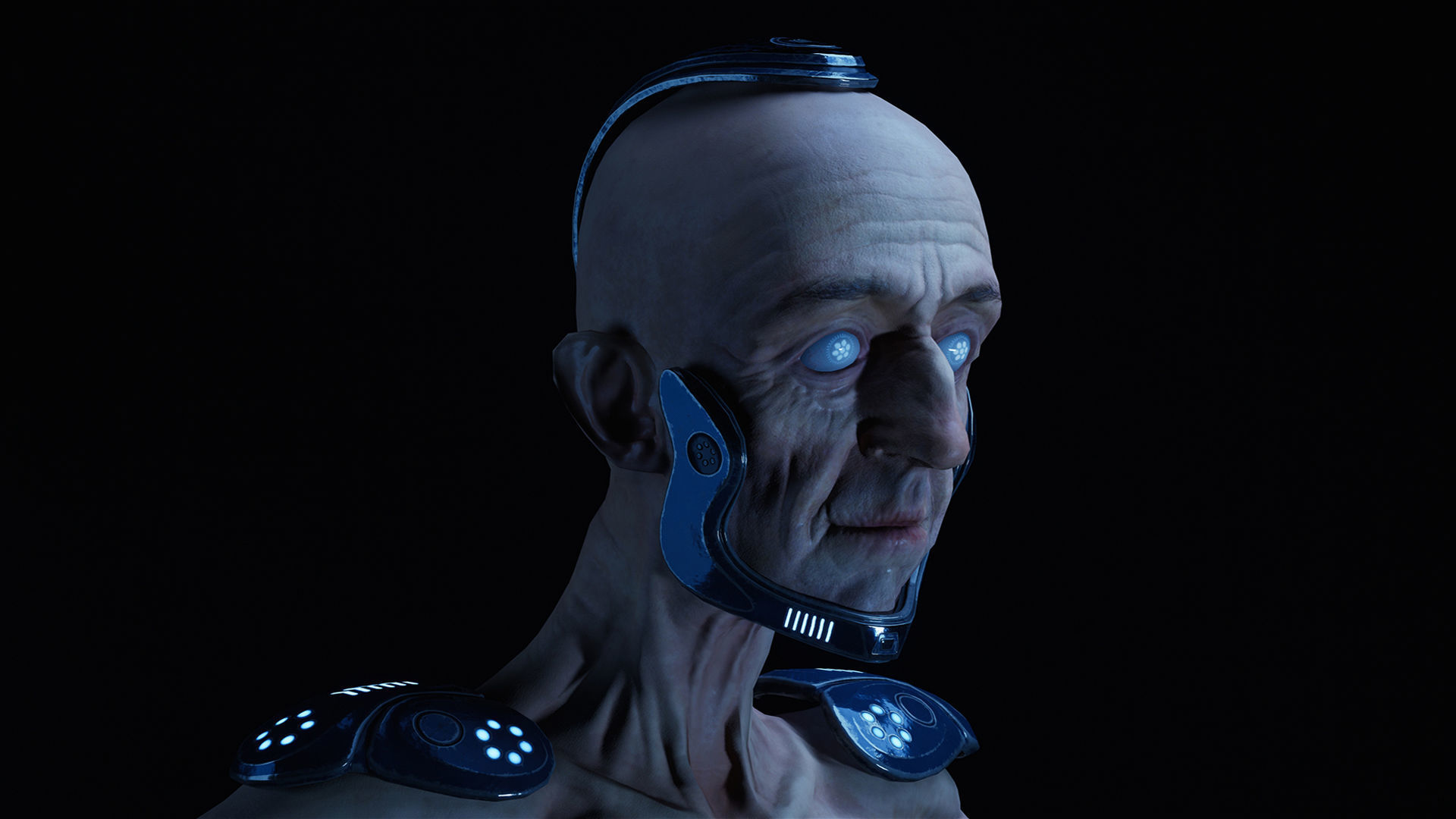 Sci-Fi Character Low-poly 3D model_2