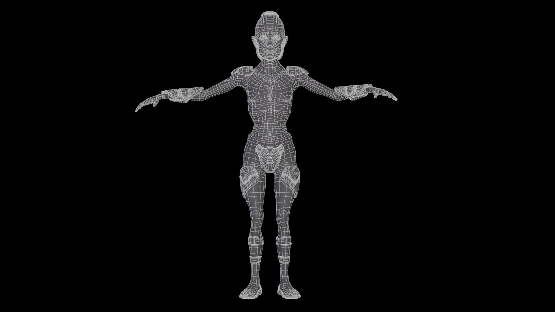 Sci-Fi Character Low-poly 3D model_33