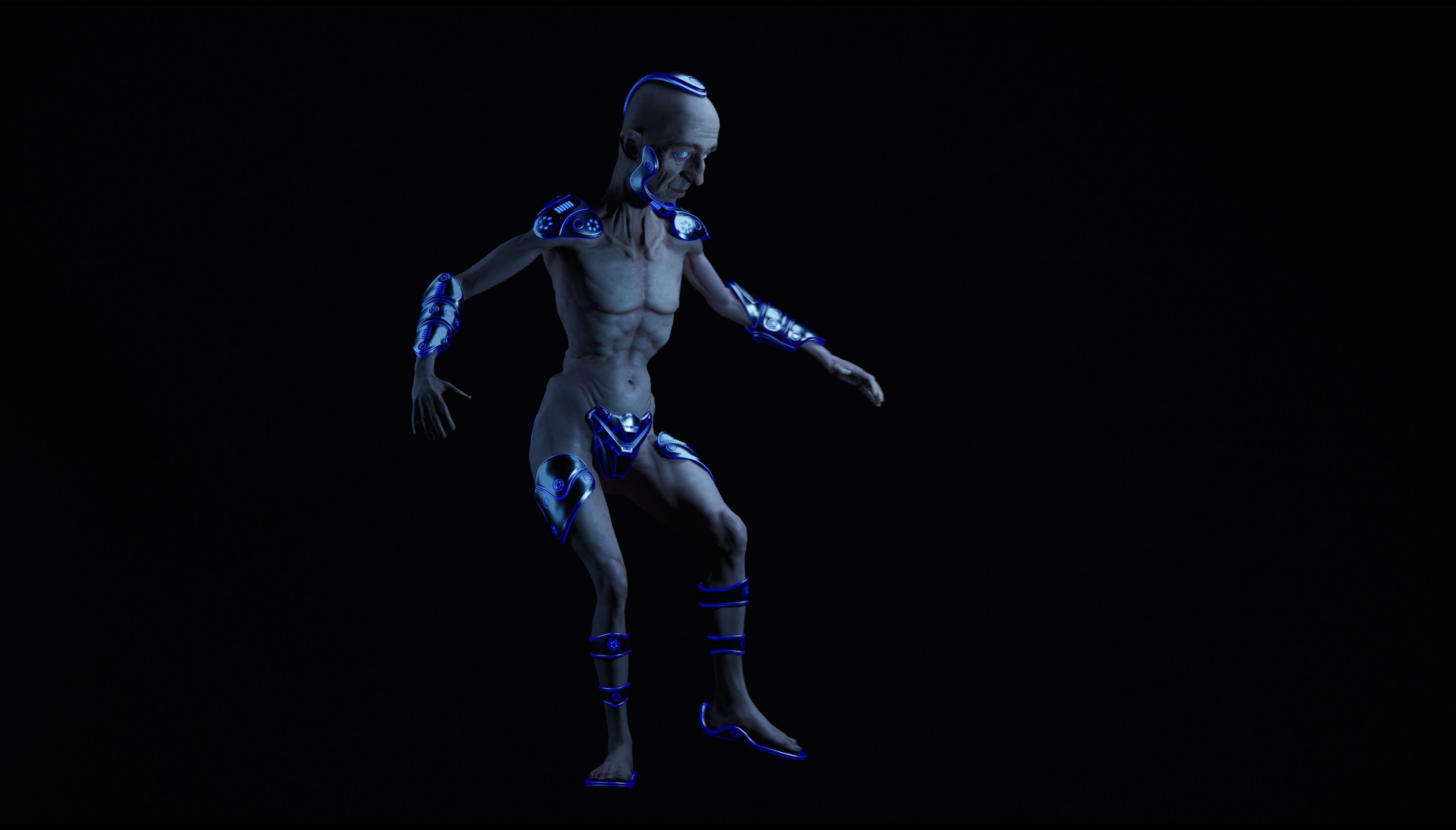 Sci-Fi Character Low-poly 3D model_24