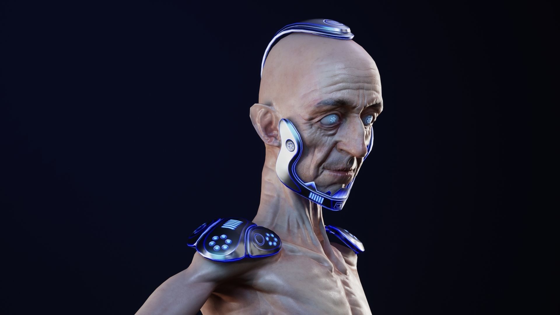 Sci-Fi Character Low-poly 3D model_10