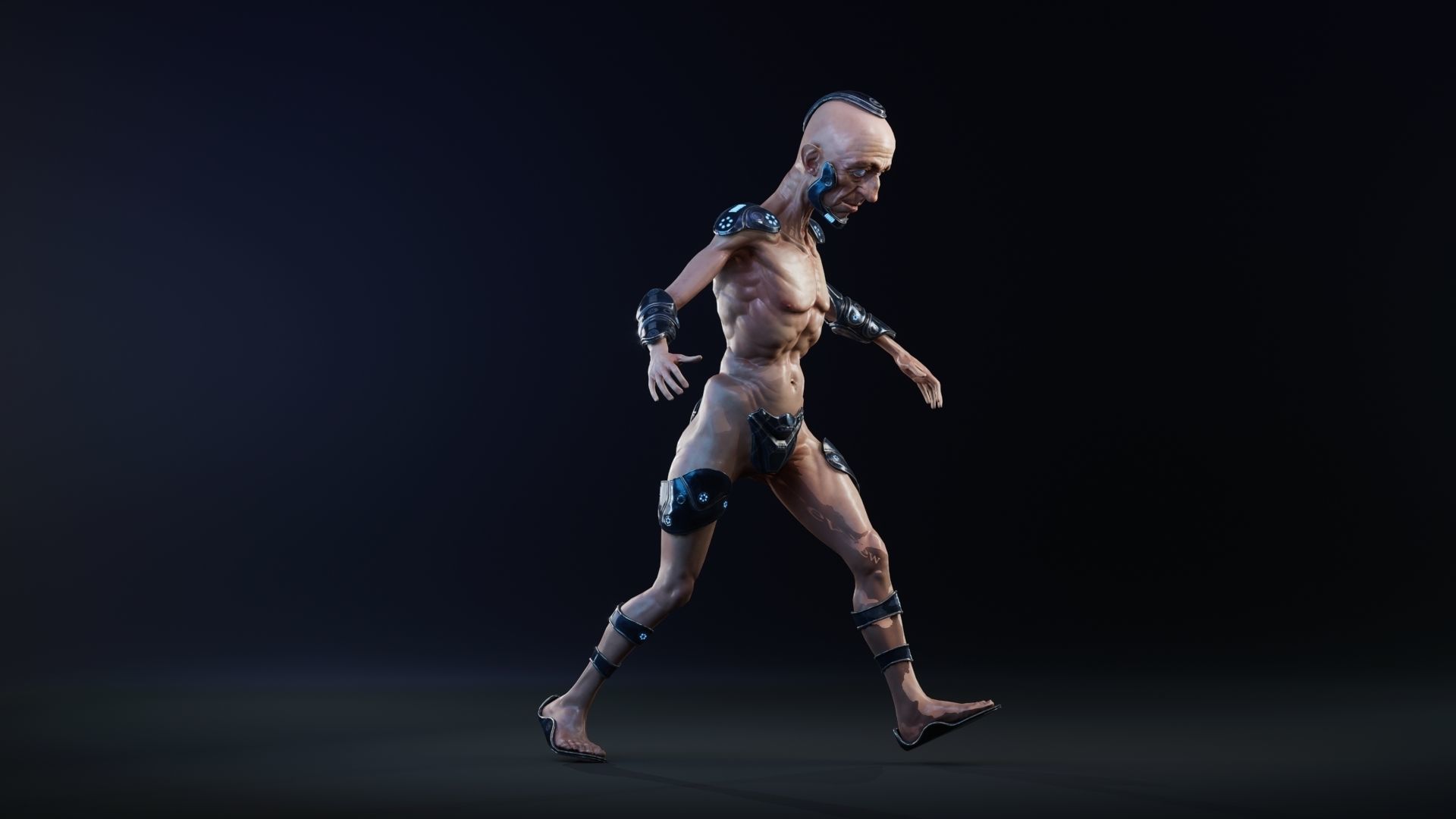 Sci-Fi Character Low-poly 3D model_4