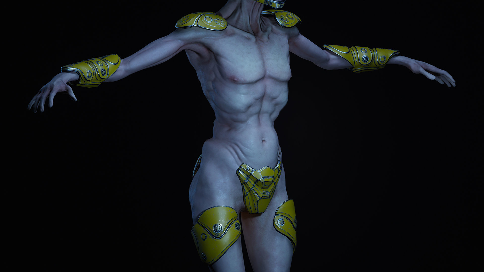 Sci-Fi Character Low-poly 3D model_17