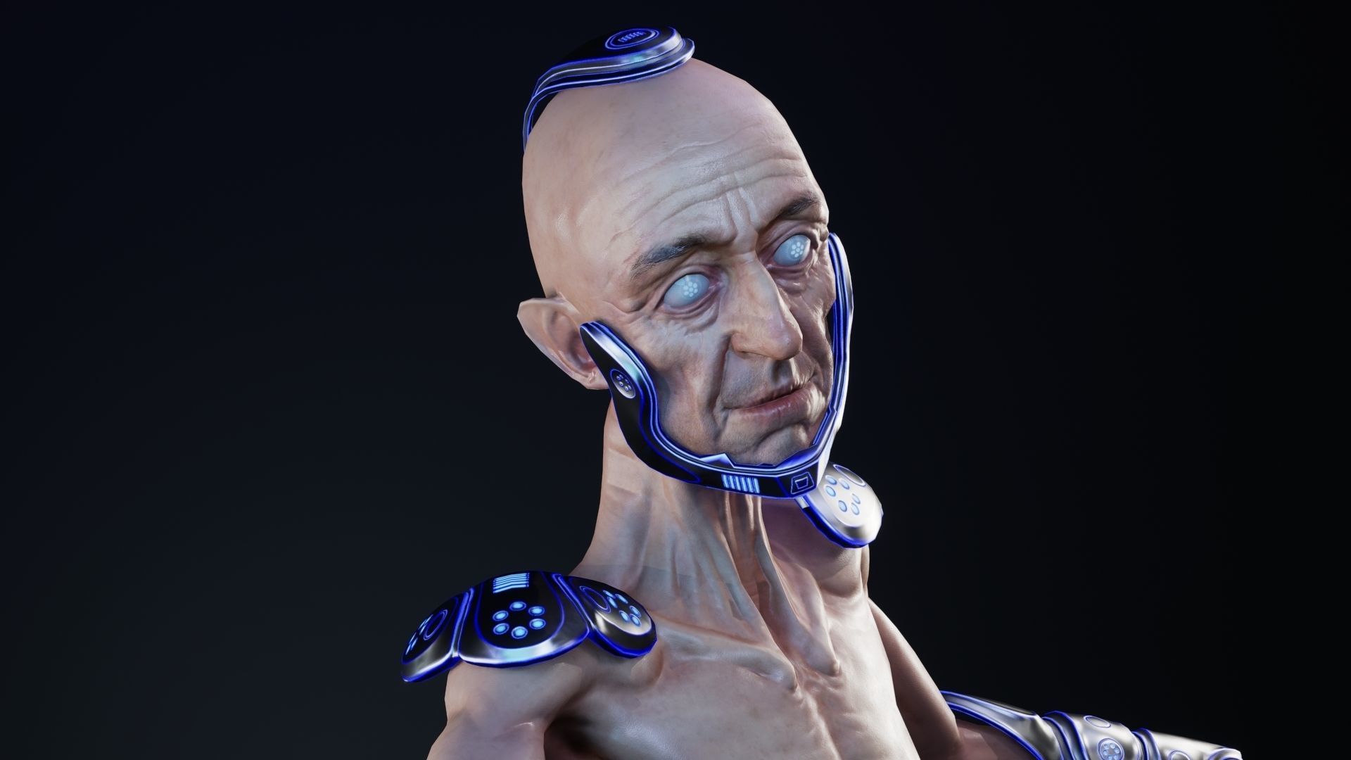 Sci-Fi Character Low-poly 3D model_5
