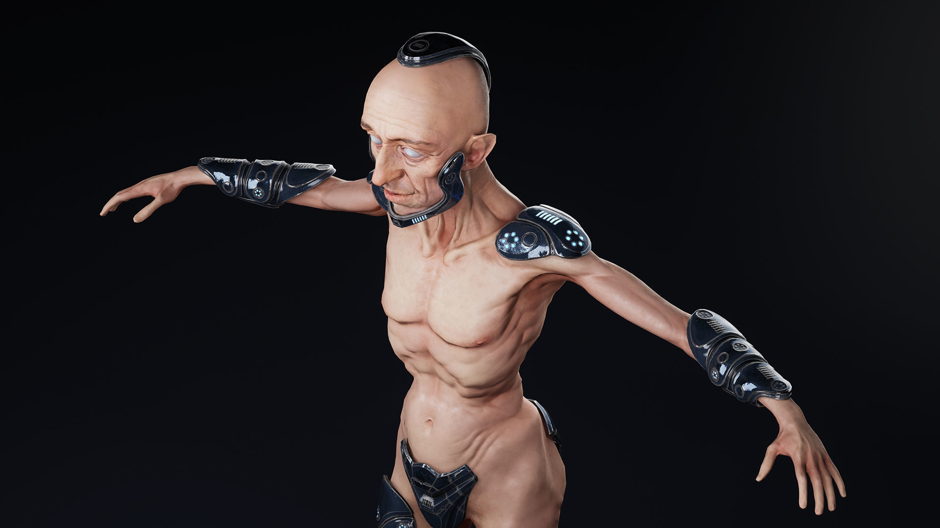 Sci-Fi Character Low-poly 3D model_21