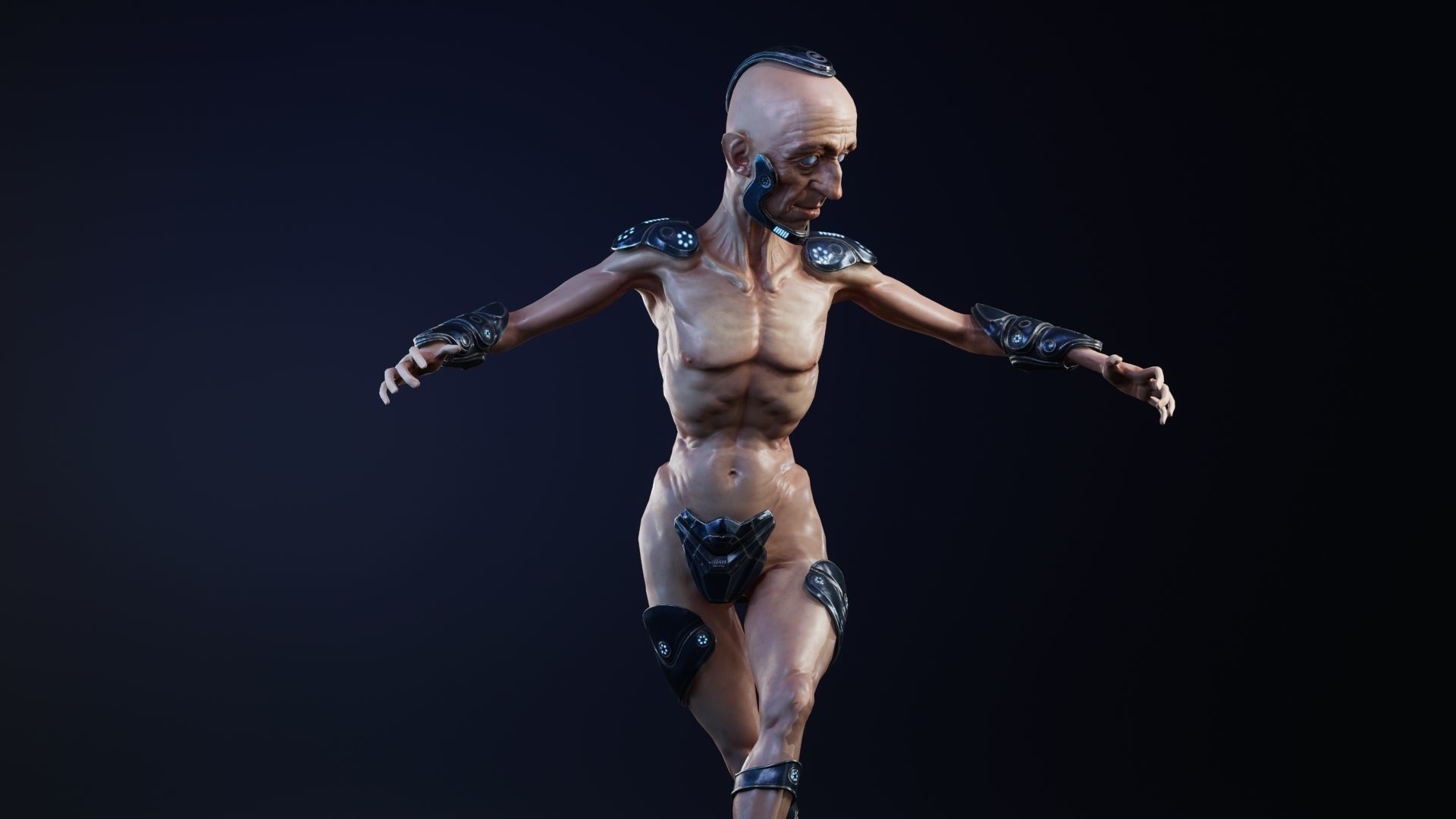 Sci-Fi Character Low-poly 3D model_9