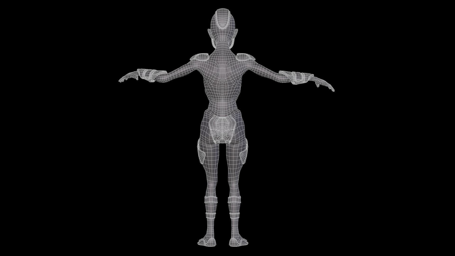 Sci-Fi Character Low-poly 3D model_34