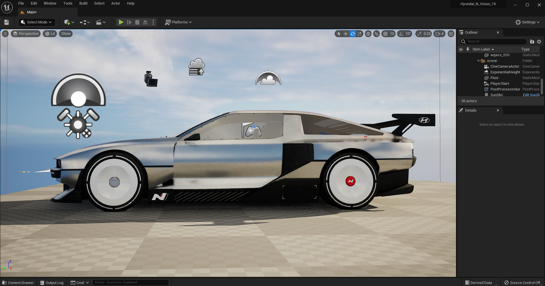 Hyundai N Vision 74 - with interior 3D model_18