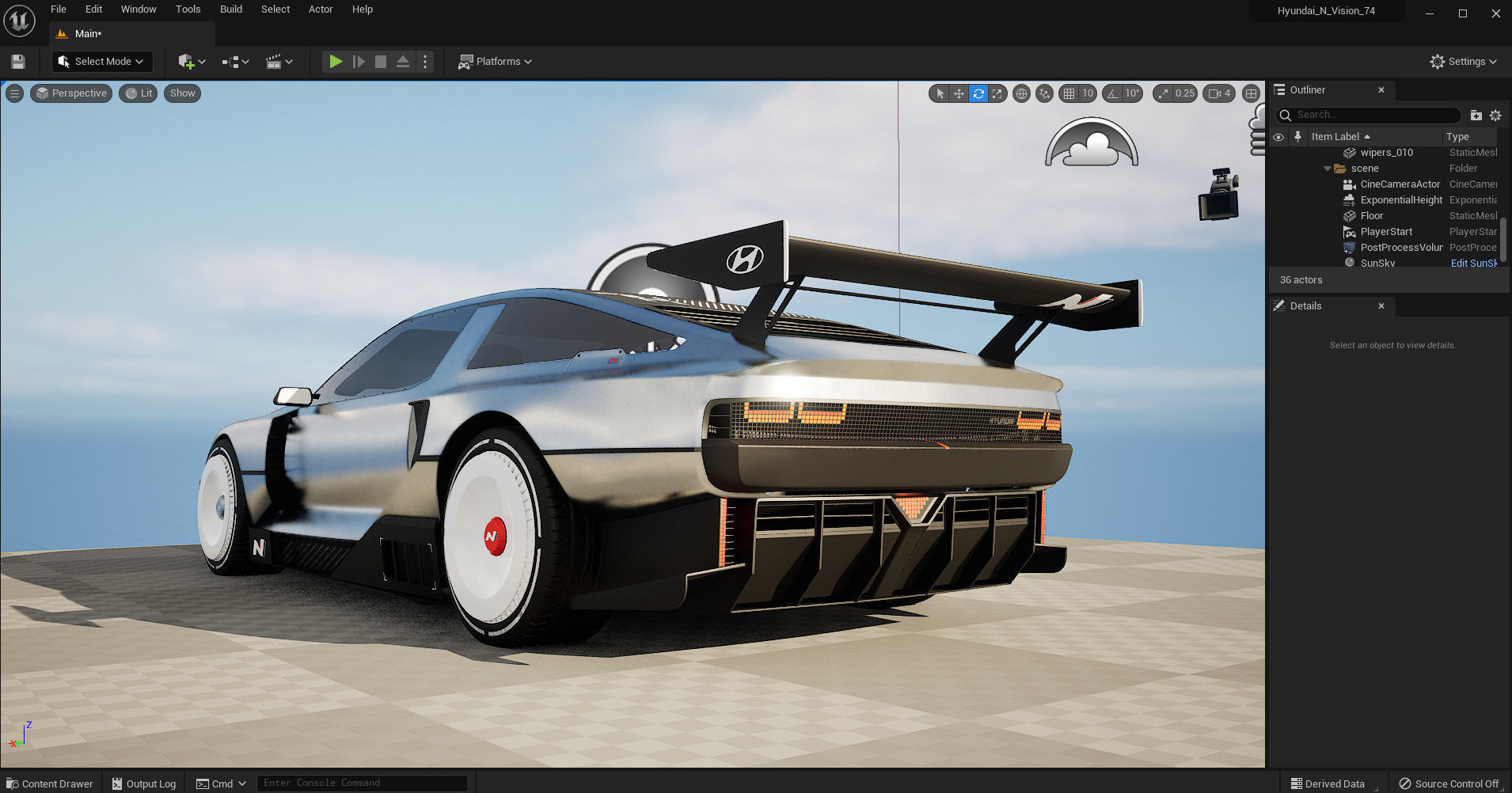 Hyundai N Vision 74 - with interior 3D model_19