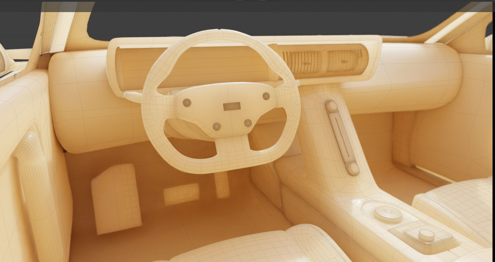 Hyundai N Vision 74 - with interior 3D model_11