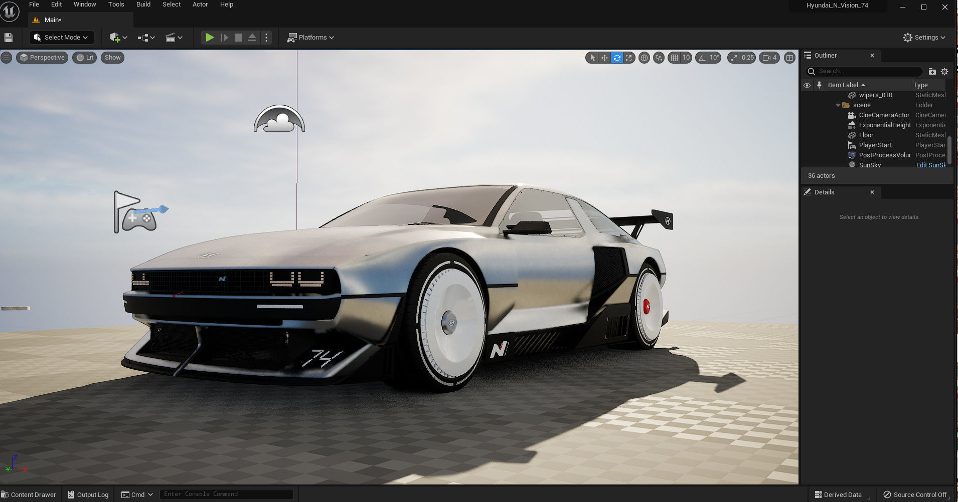Hyundai N Vision 74 - with interior 3D model_20