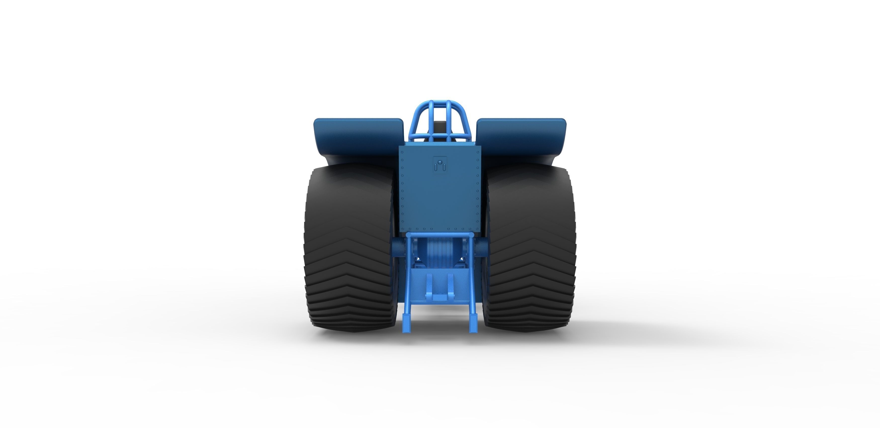 Pulling tractor with 2 engines V8 Scale 1 to 25 3D print model_14