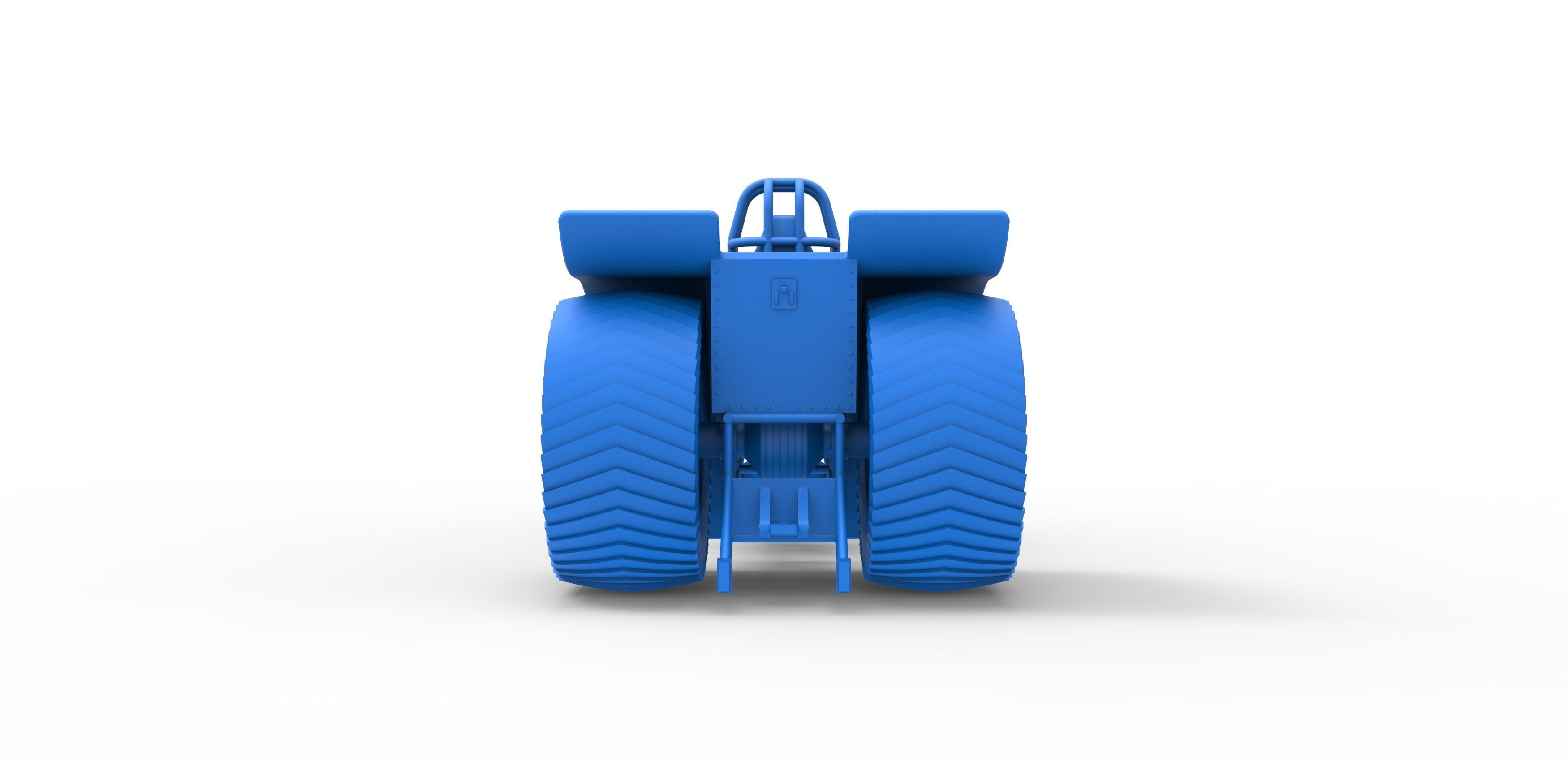 Pulling tractor with 2 engines V8 Scale 1 to 25 3D print model_28