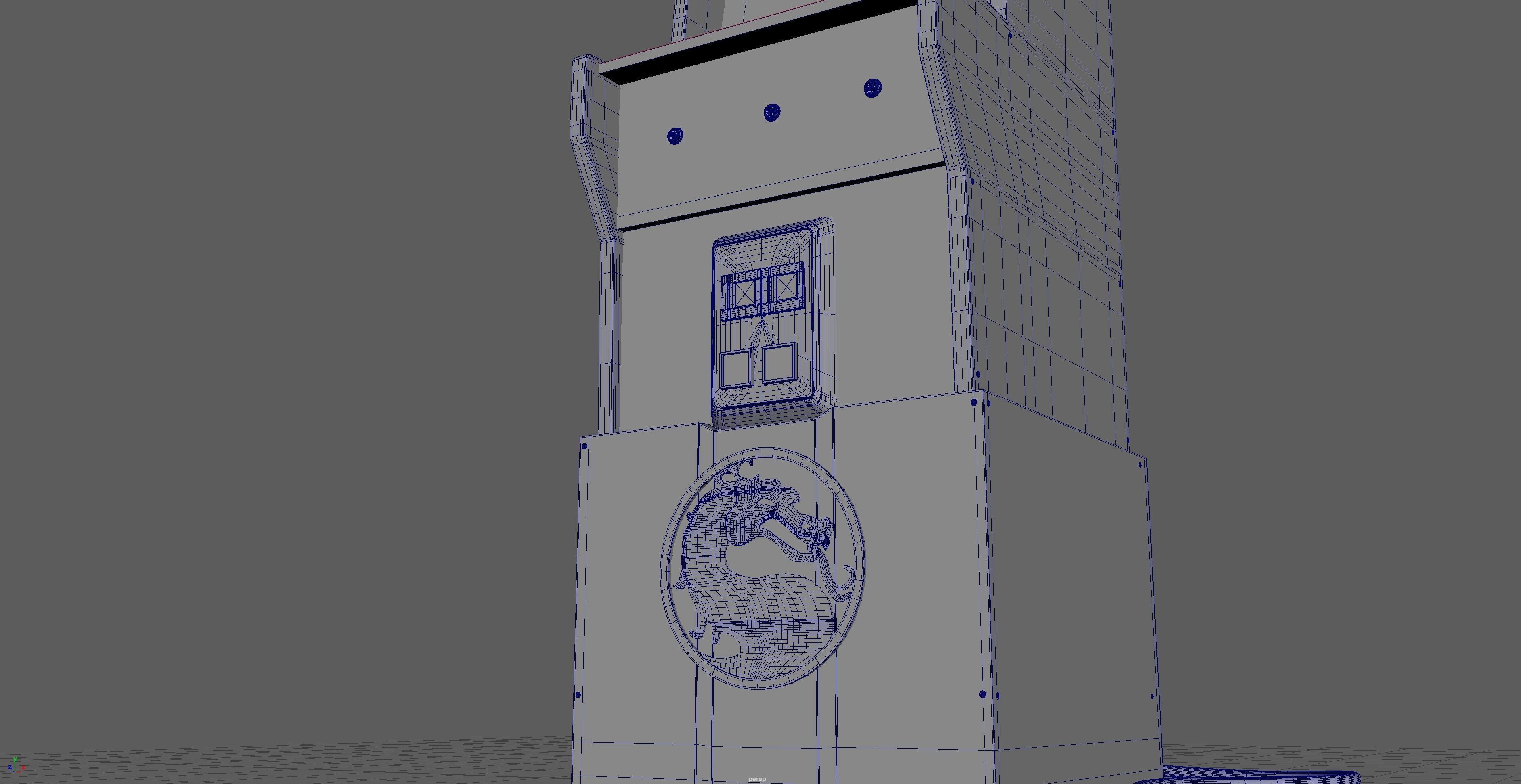 1996 mortal kombat machine 3D model_14