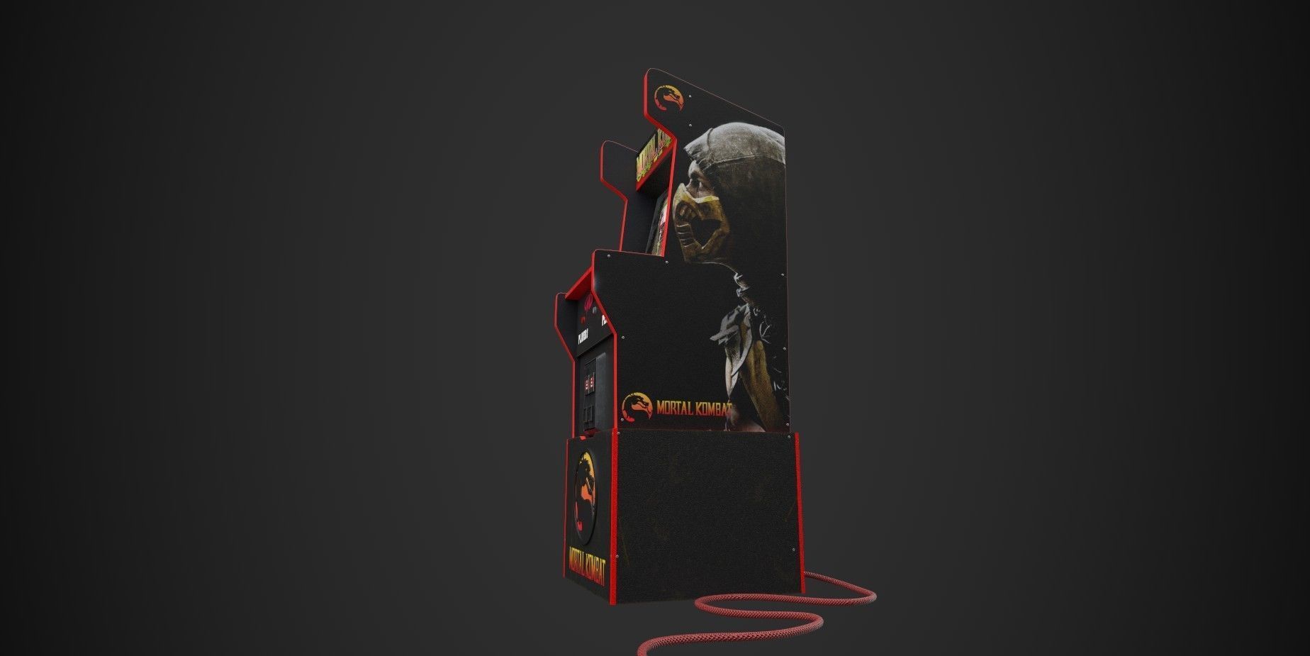 1996 mortal kombat machine 3D model_7