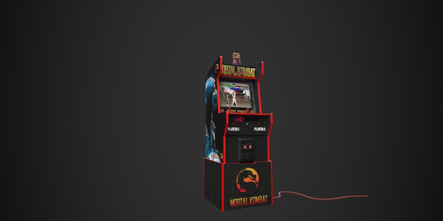 1996 mortal kombat machine 3D model_1