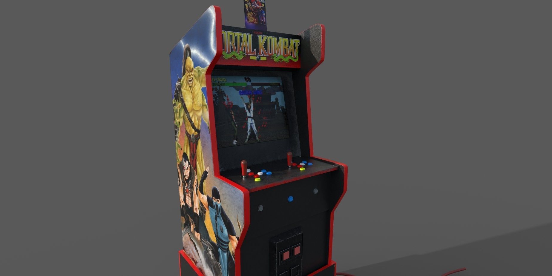 1996 mortal kombat machine 3D model_2