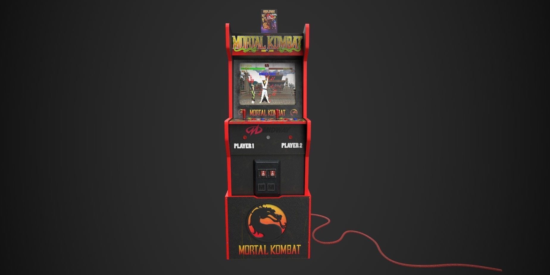 1996 mortal kombat machine 3D model_10
