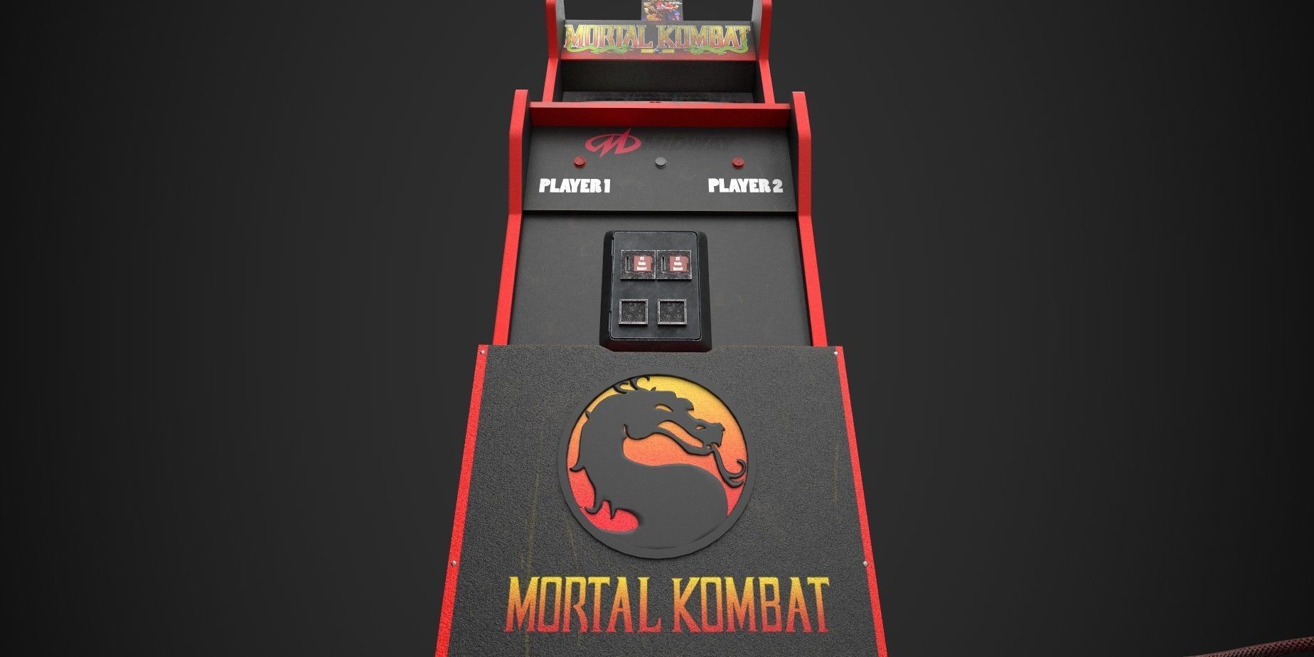 1996 mortal kombat machine 3D model_8