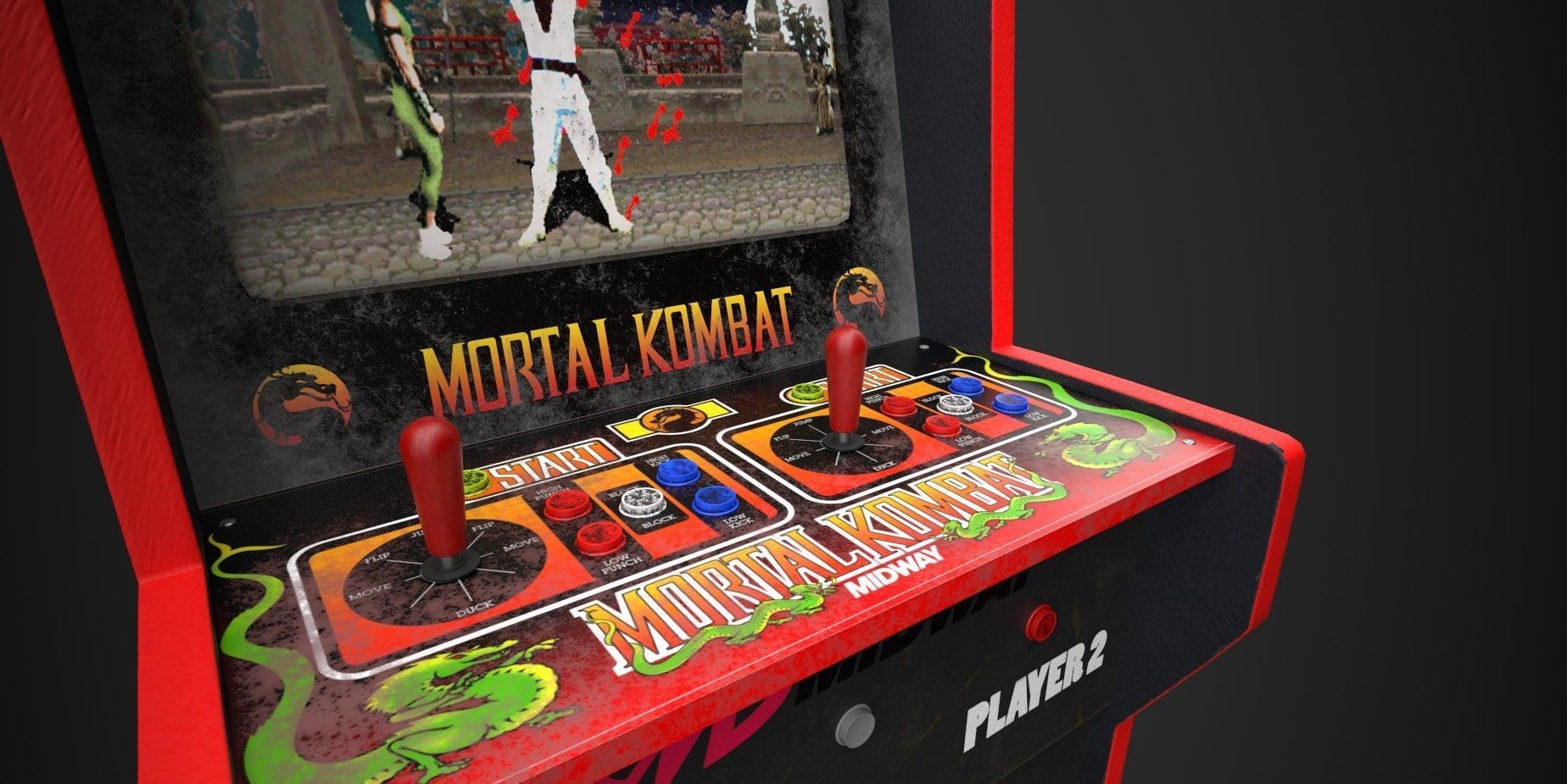 1996 mortal kombat machine 3D model_4