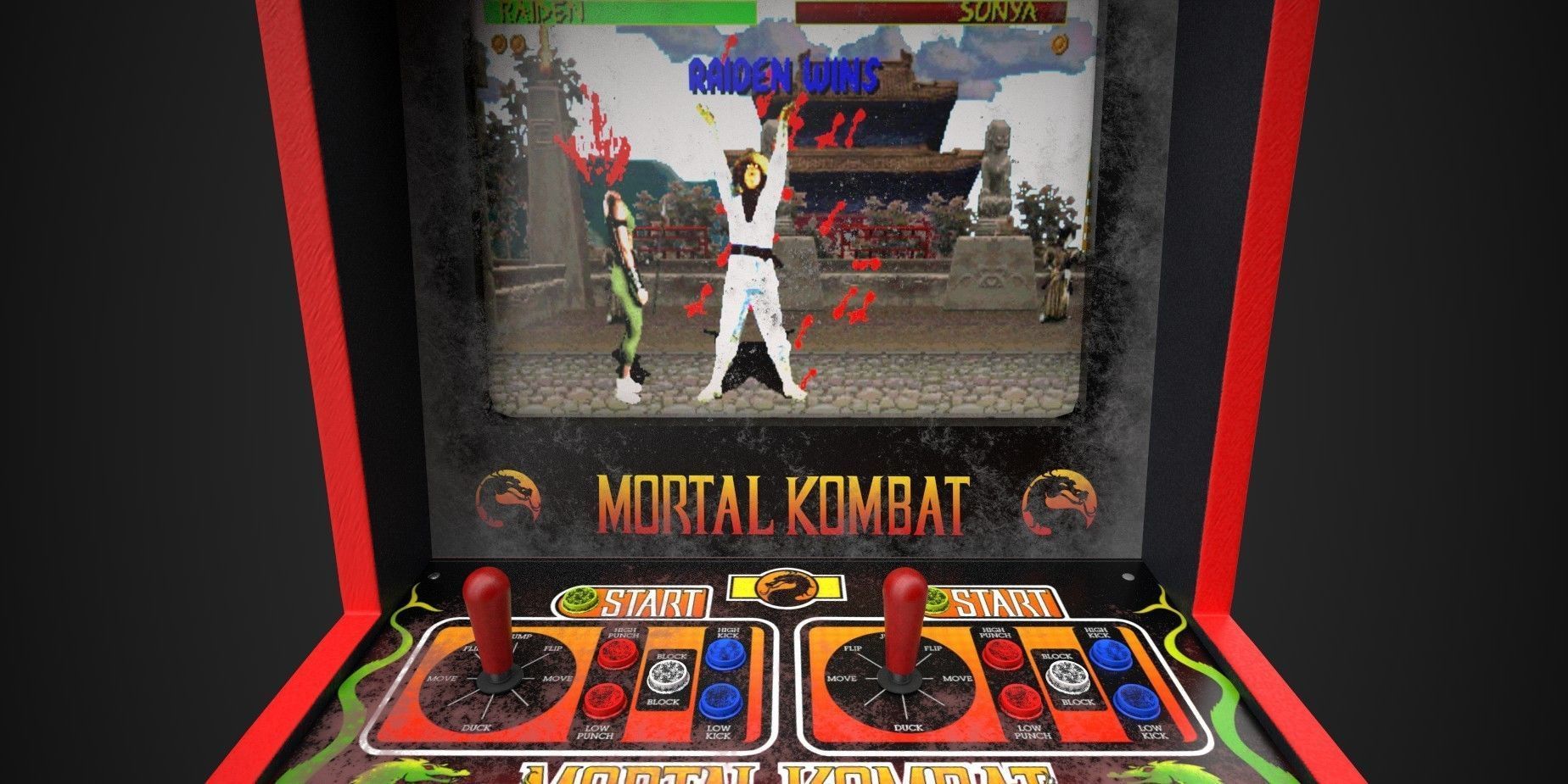 1996 mortal kombat machine 3D model_5