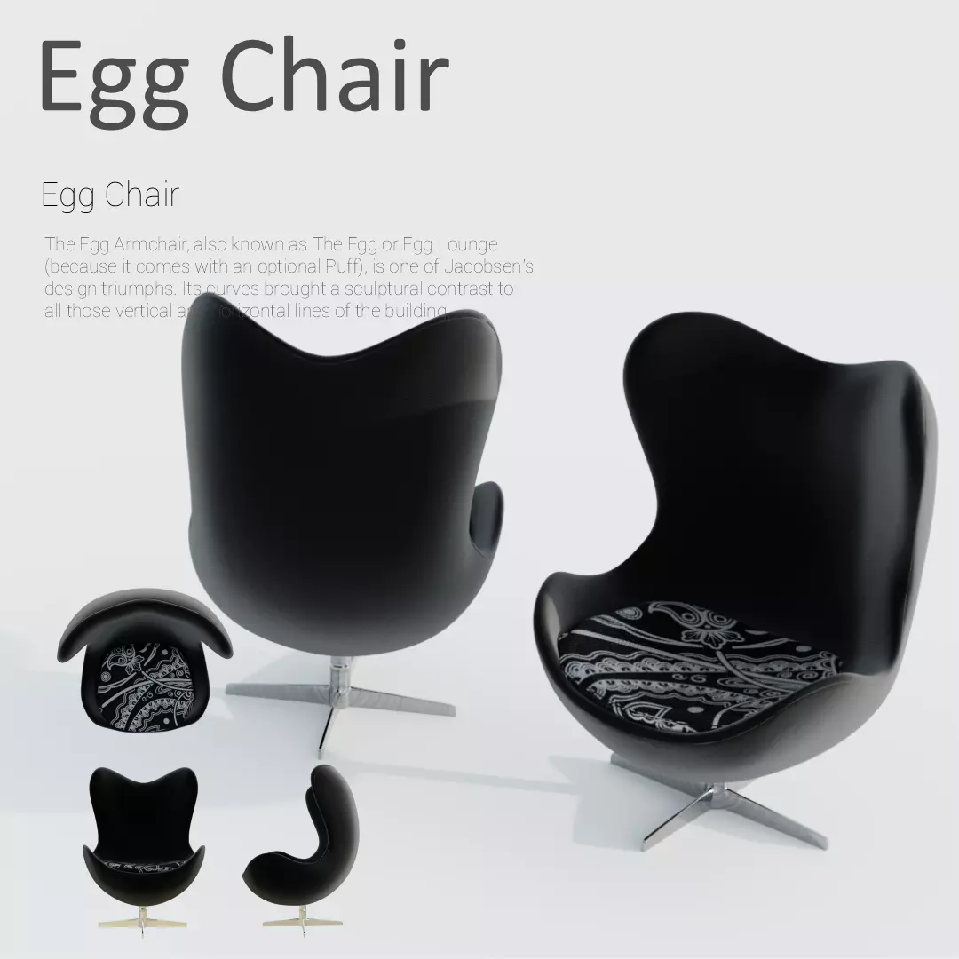 Egg Chair 3D model_0