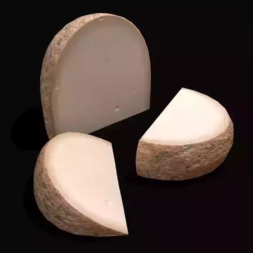Medium Gouda Cheese Chunks  Low-poly 3D model