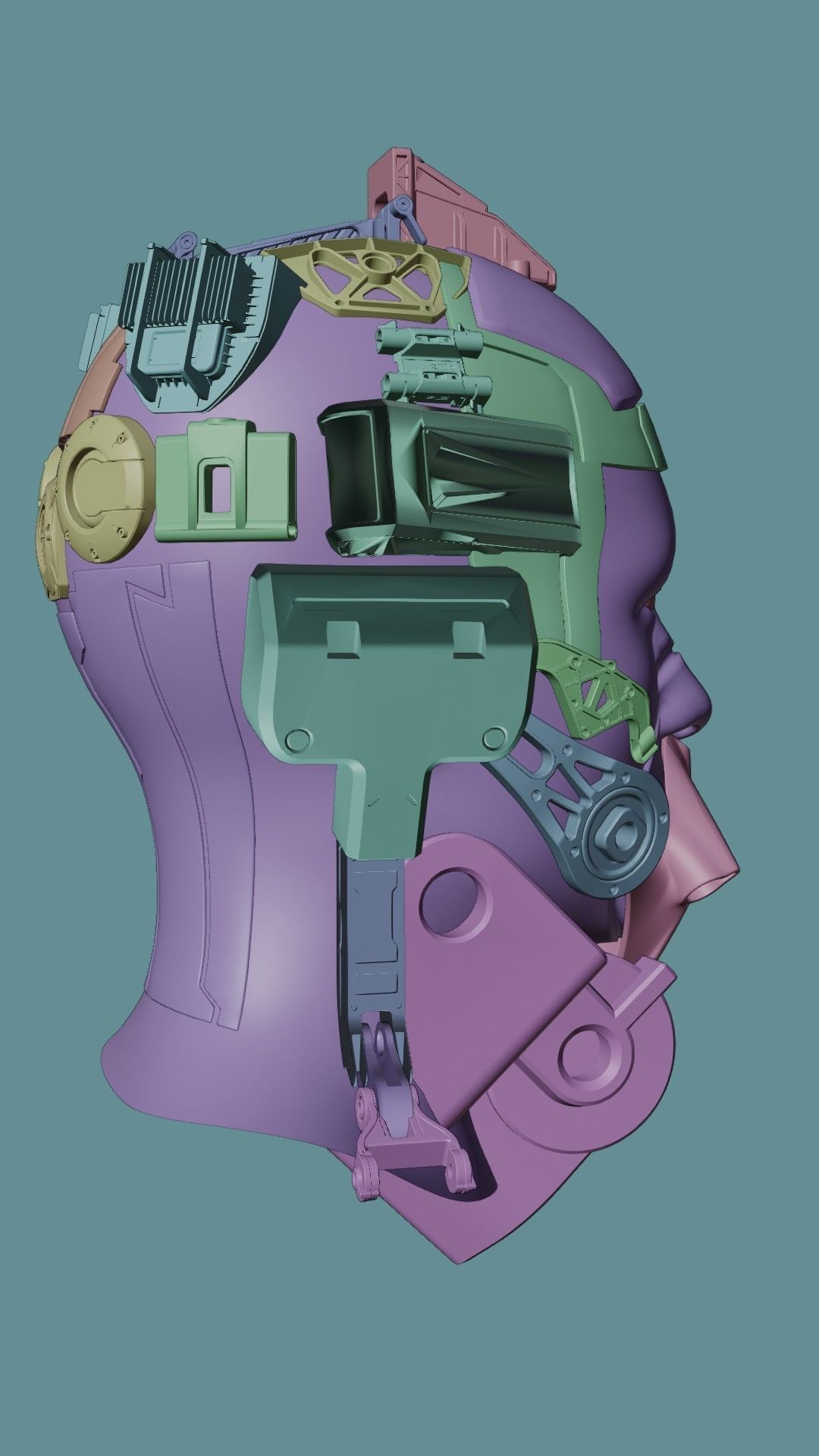 Sci-fi Character Cyborg 001 3D model_19