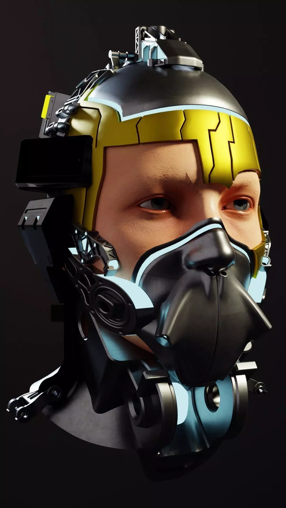 Sci-fi Character Cyborg 001 3D model_0