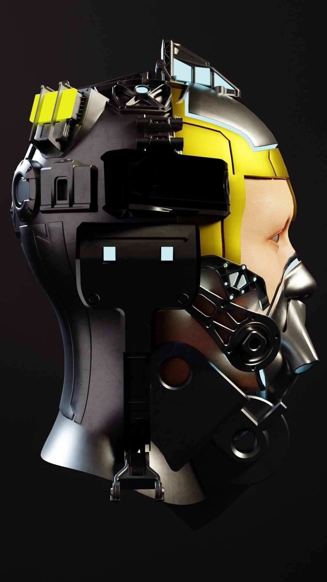 Sci-fi Character Cyborg 001 3D model_2
