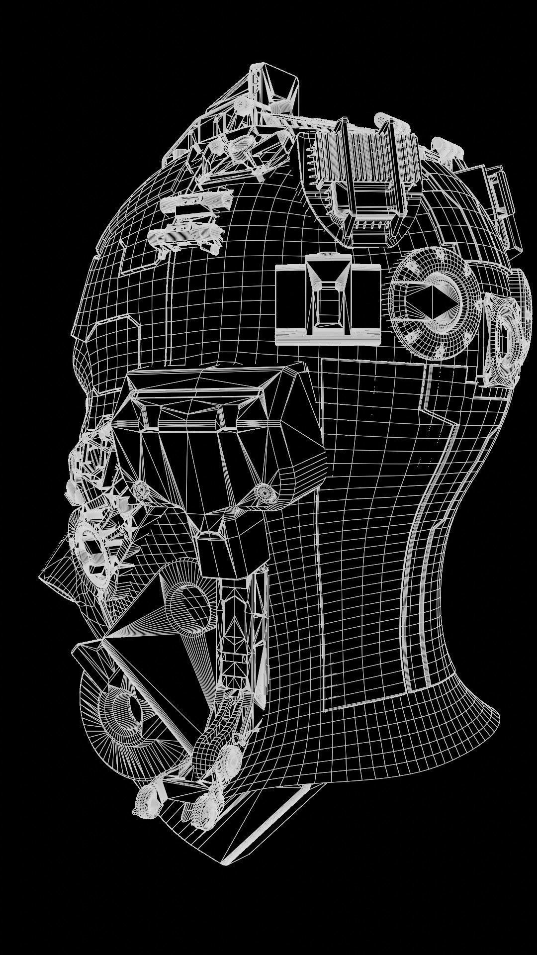 Sci-fi Character Cyborg 001 3D model_14