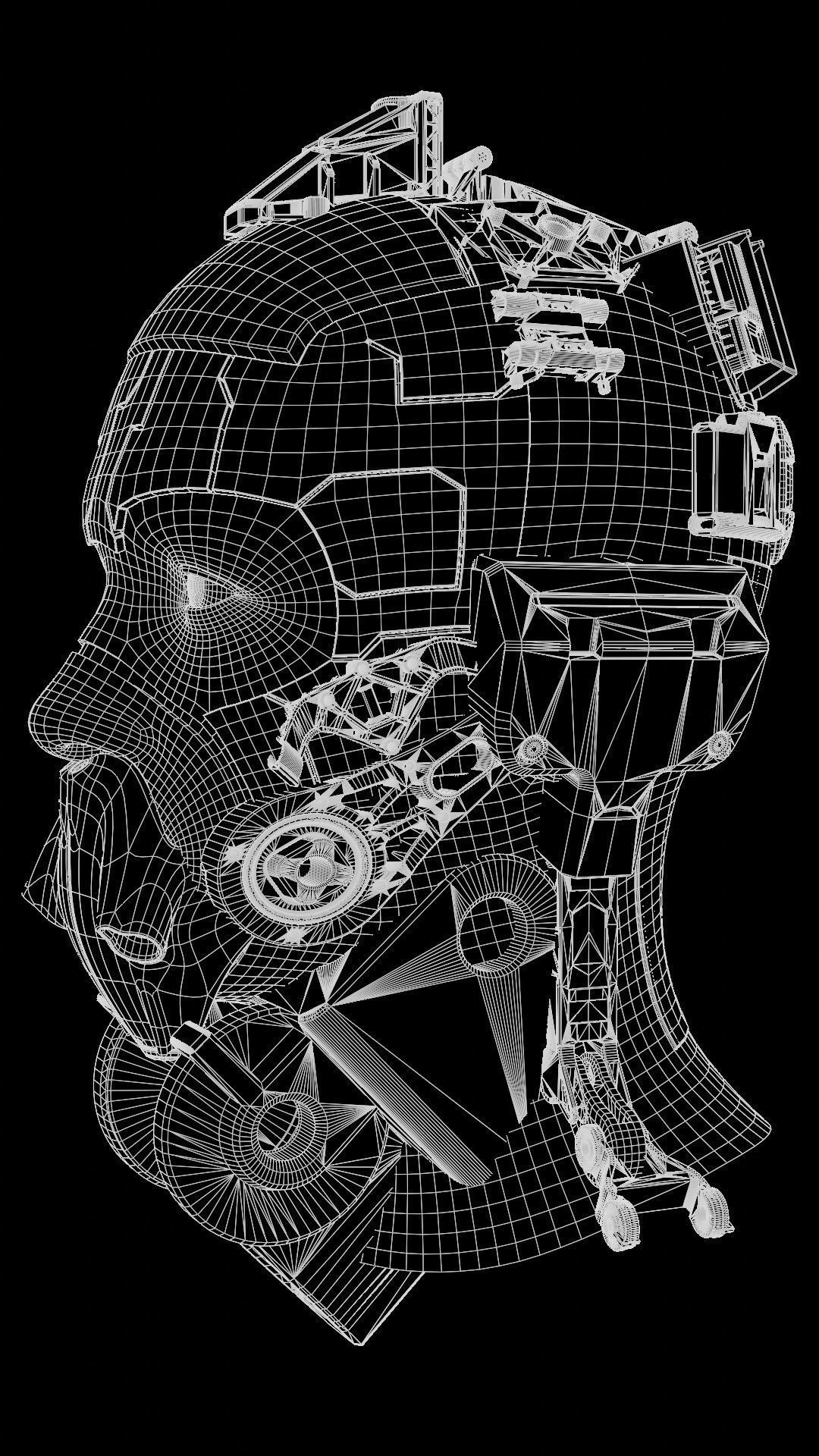 Sci-fi Character Cyborg 001 3D model_15