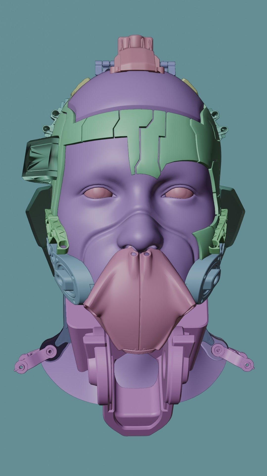 Sci-fi Character Cyborg 001 3D model_17