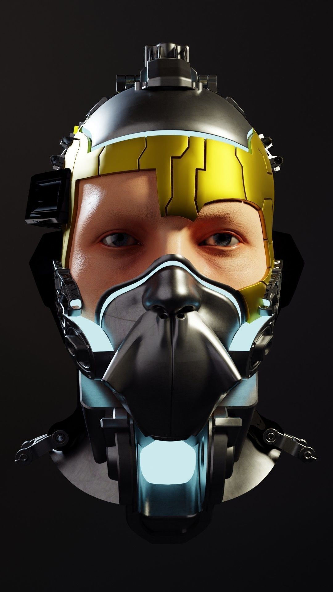 Sci-fi Character Cyborg 001 3D model_9