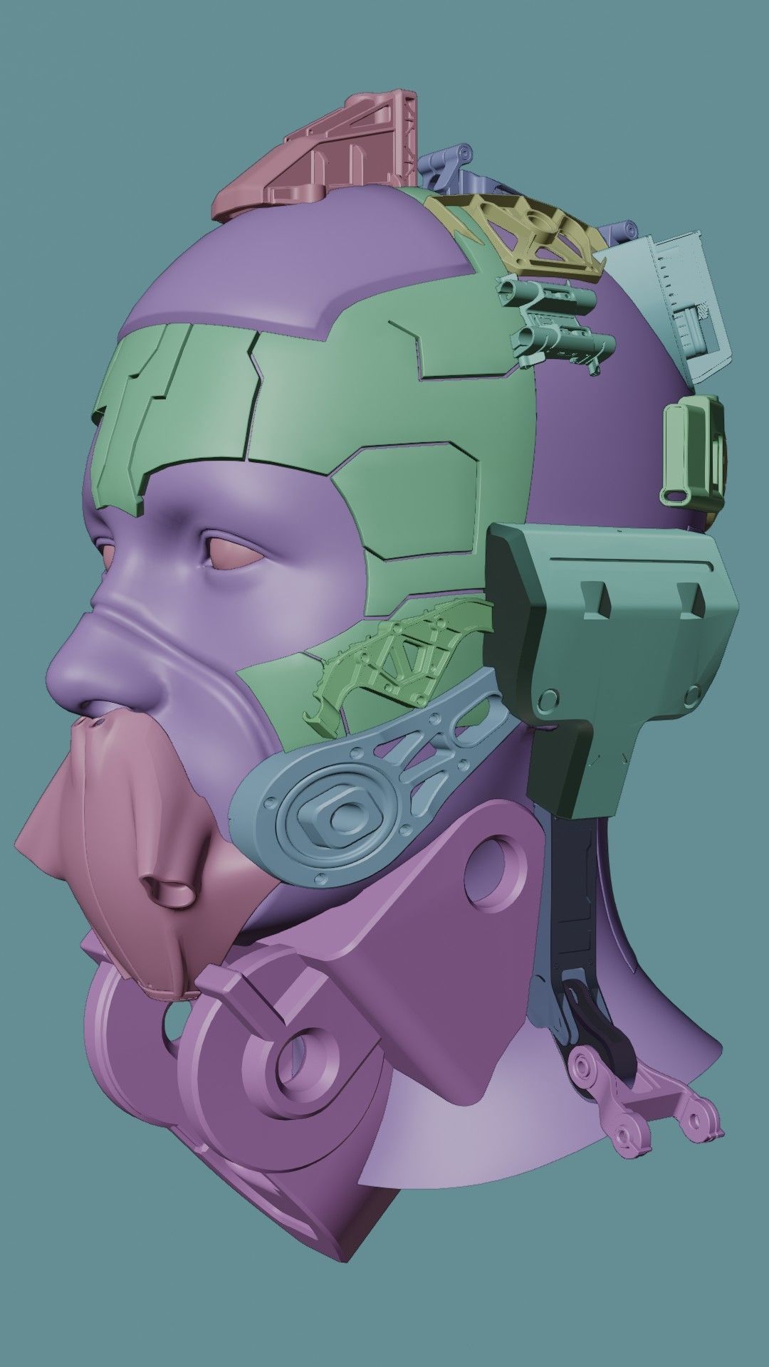 Sci-fi Character Cyborg 001 3D model_21