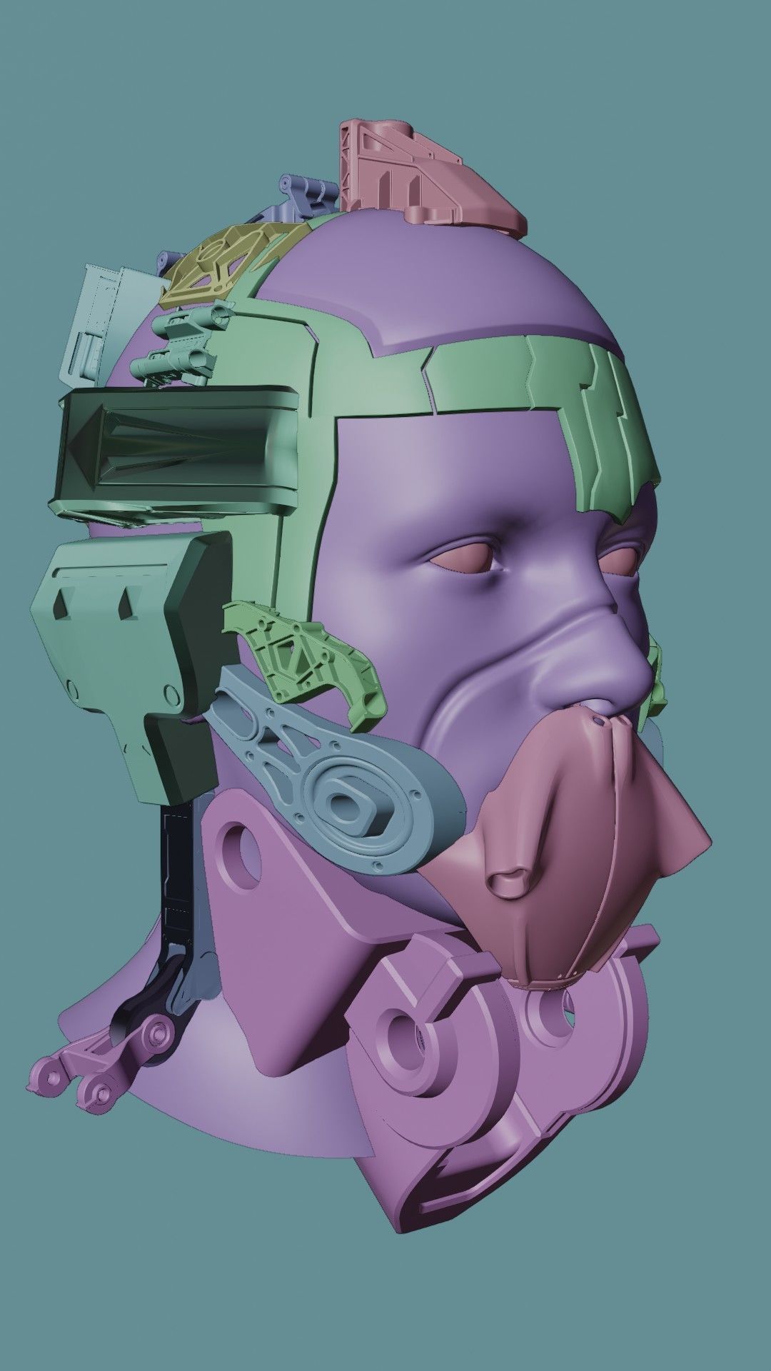 Sci-fi Character Cyborg 001 3D model_18