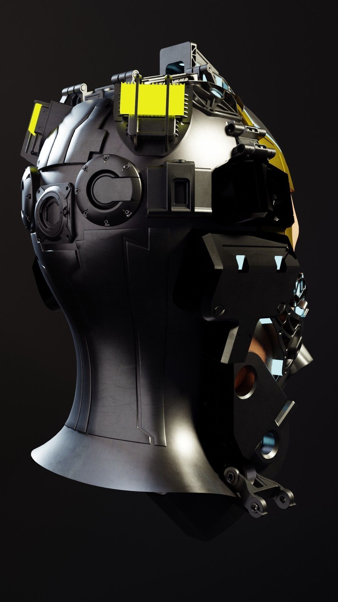 Sci-fi Character Cyborg 001 3D model_3