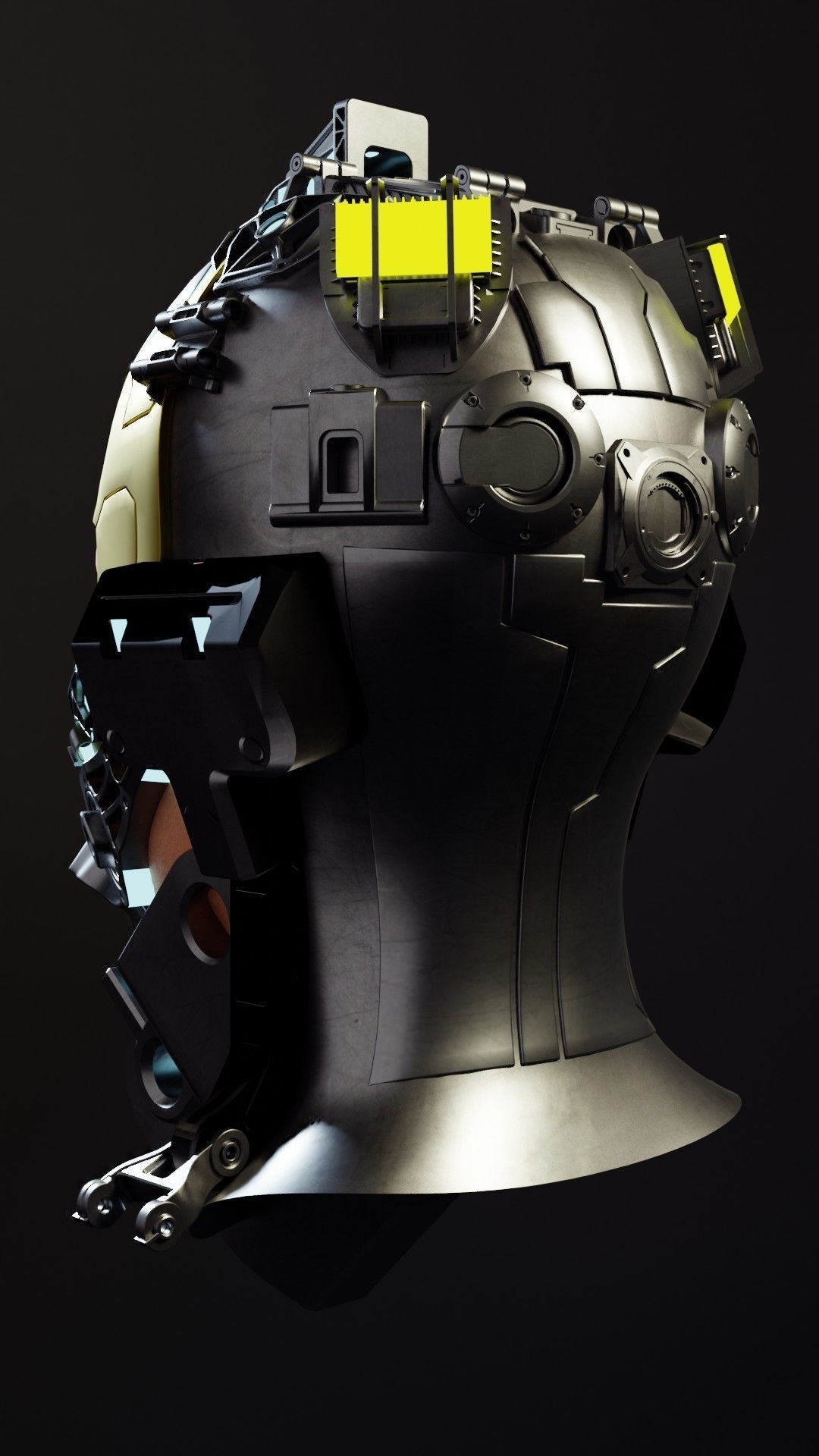 Sci-fi Character Cyborg 001 3D model_5