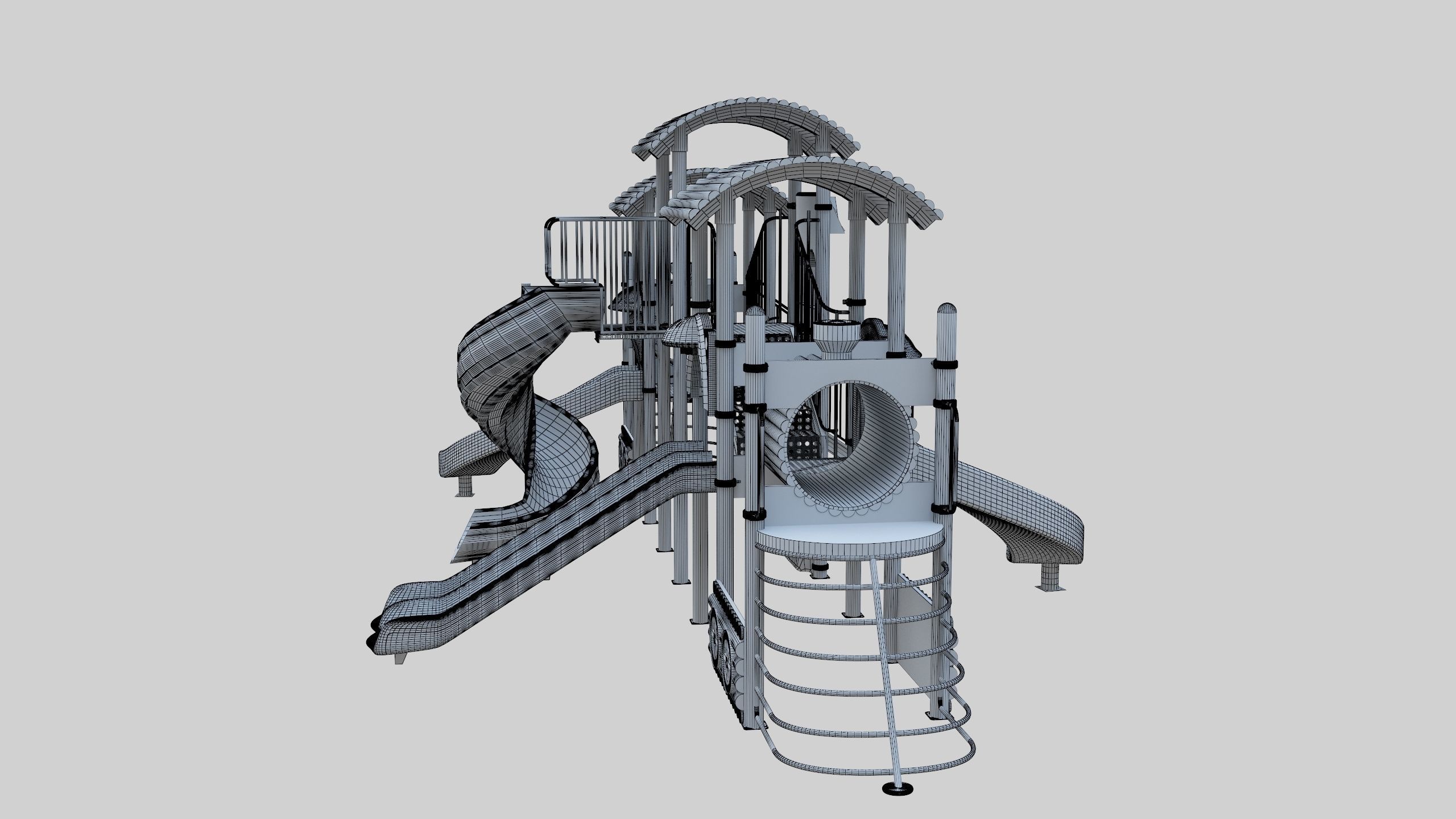 Train Style  Playground 5 Low-poly 3D model_33