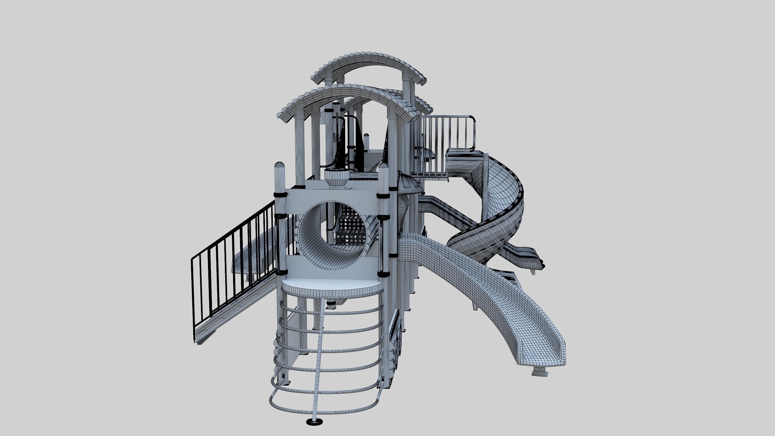 Train Style  Playground 5 Low-poly 3D model_42