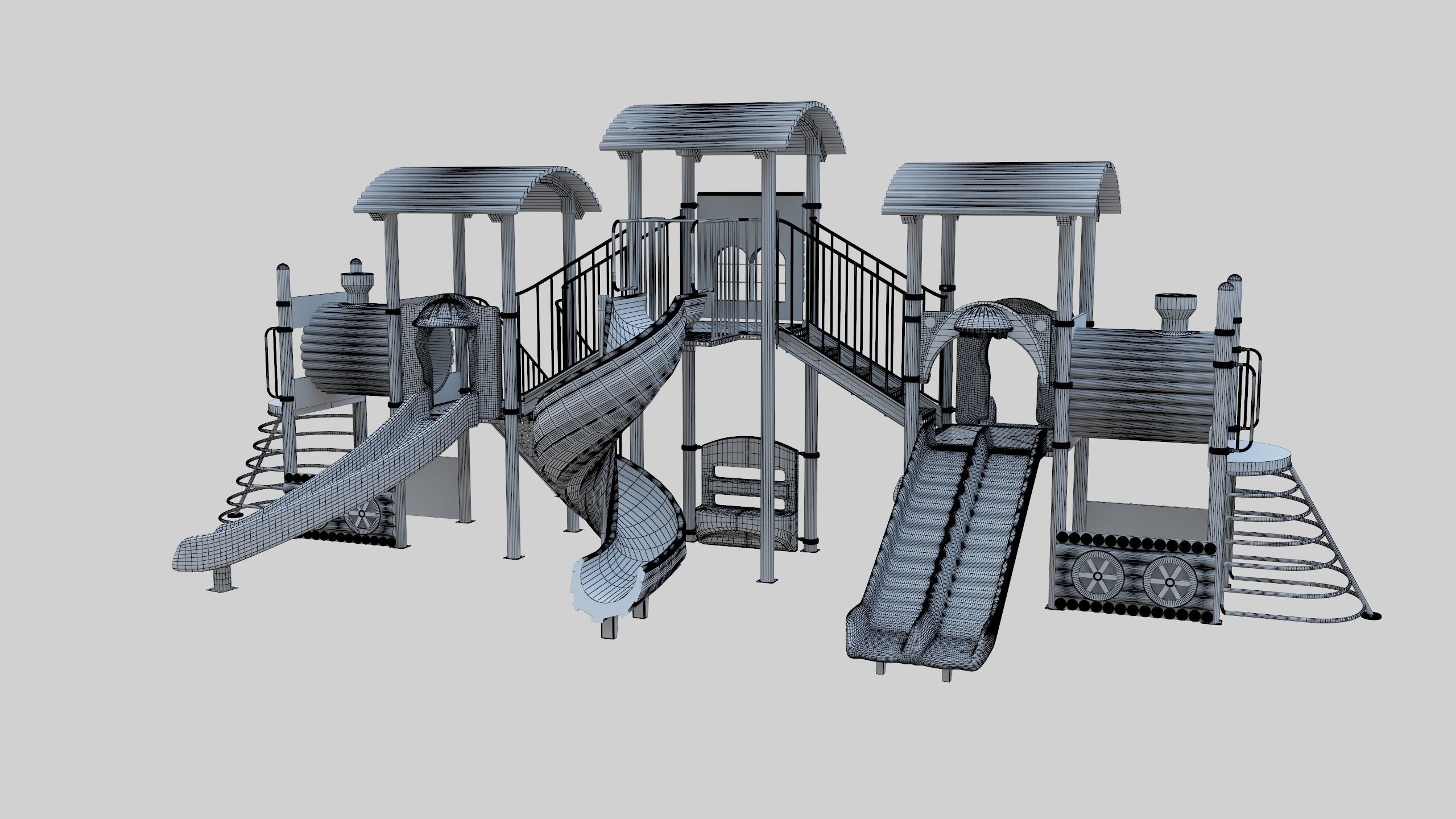 Train Style  Playground 5 Low-poly 3D model_48