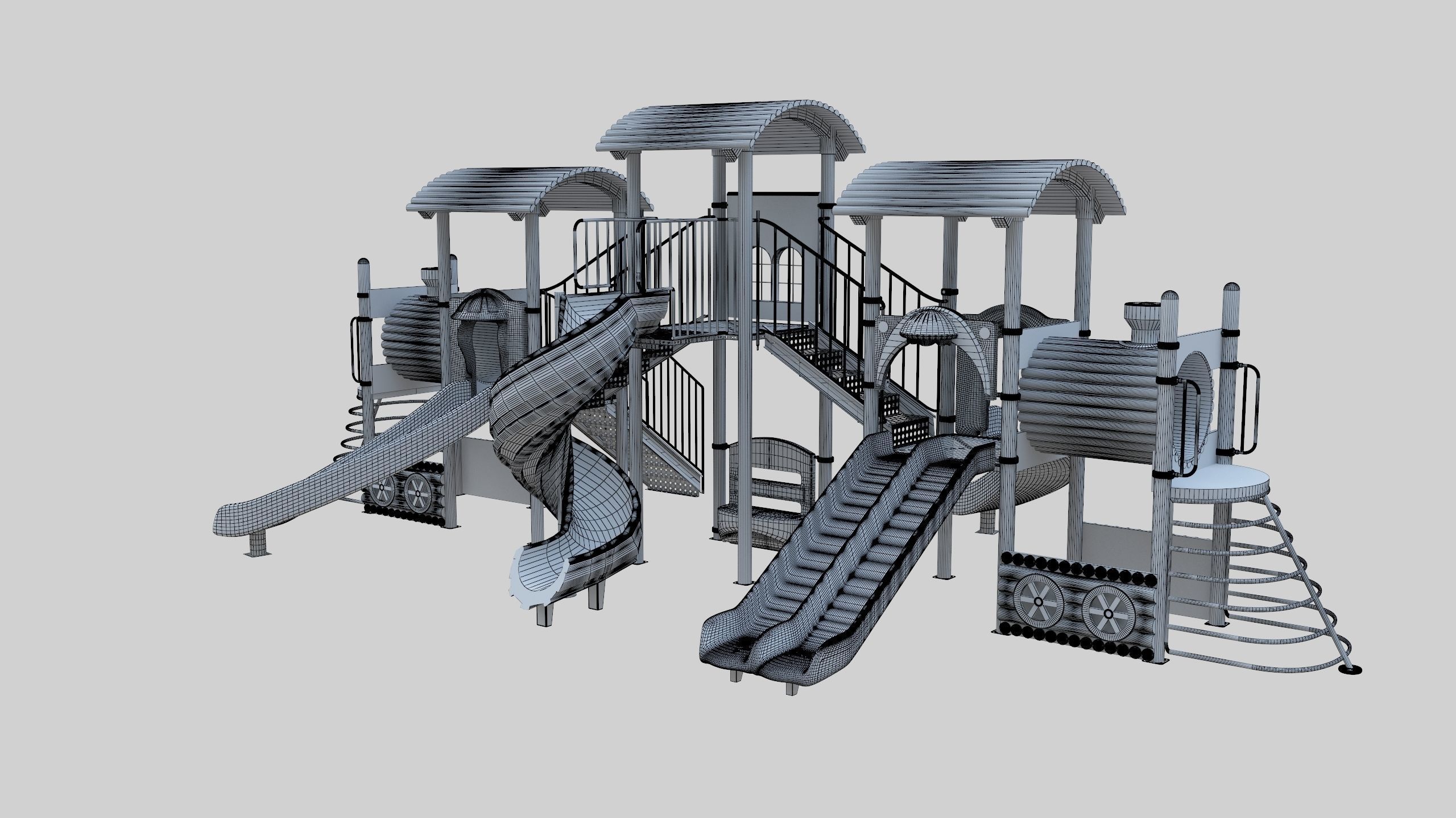 Train Style  Playground 5 Low-poly 3D model_51