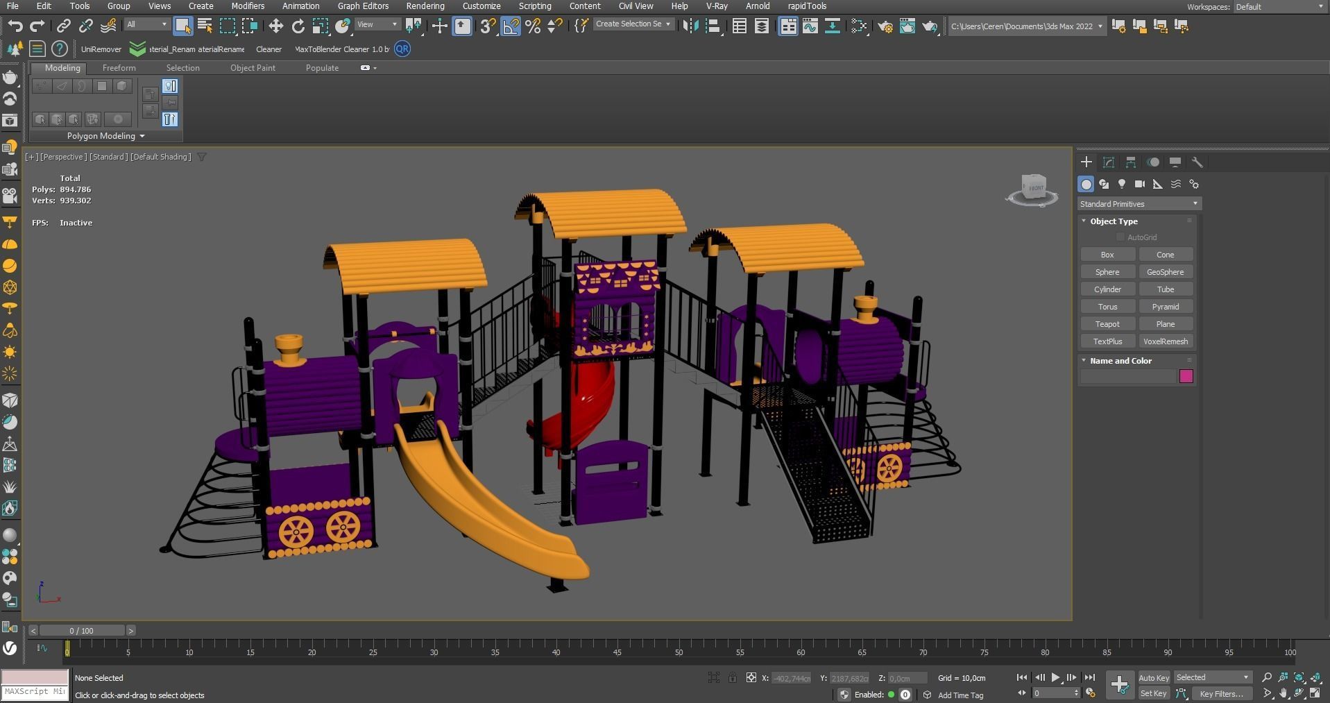 Train Style  Playground 5 Low-poly 3D model_27