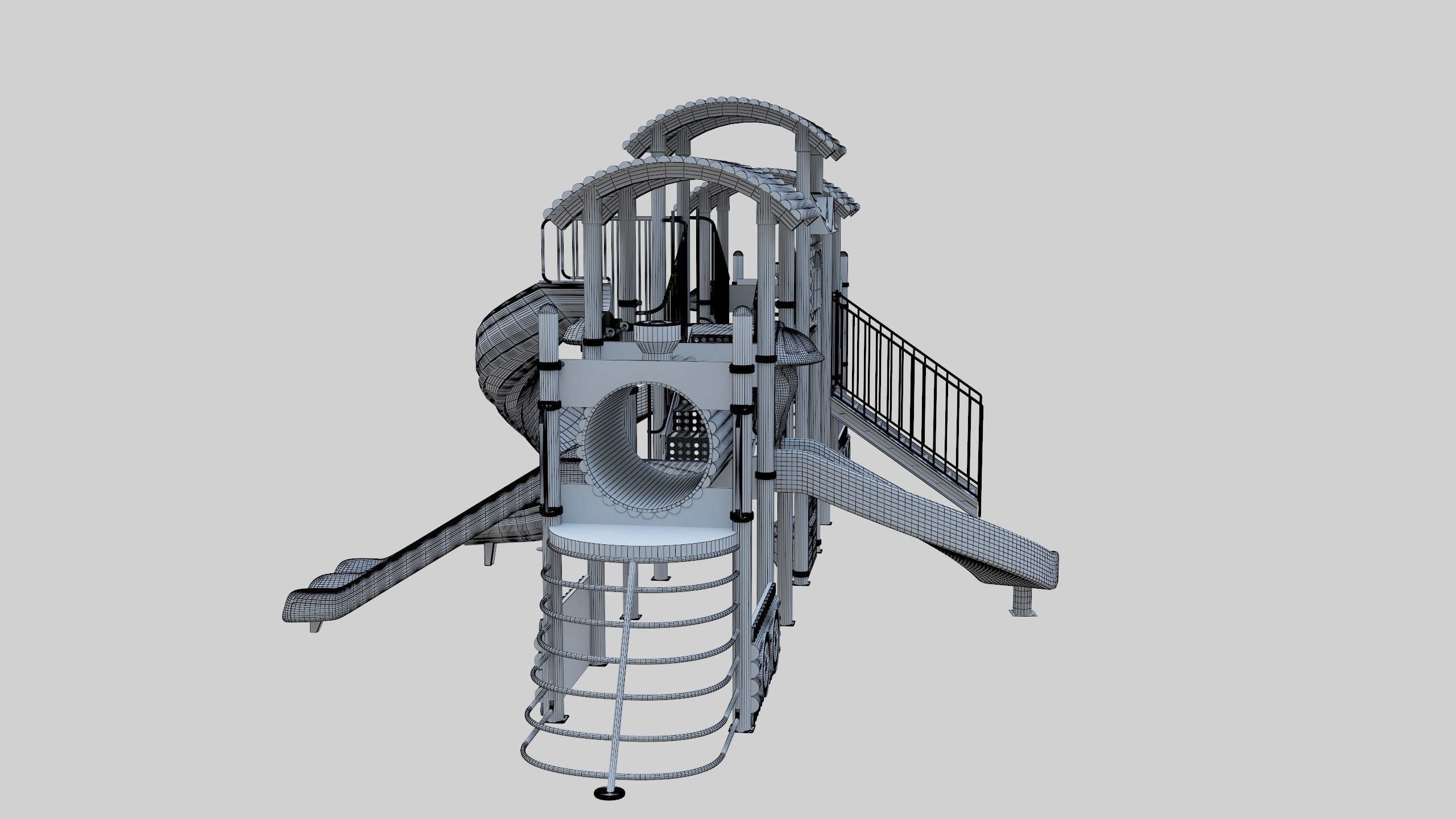 Train Style  Playground 5 Low-poly 3D model_34