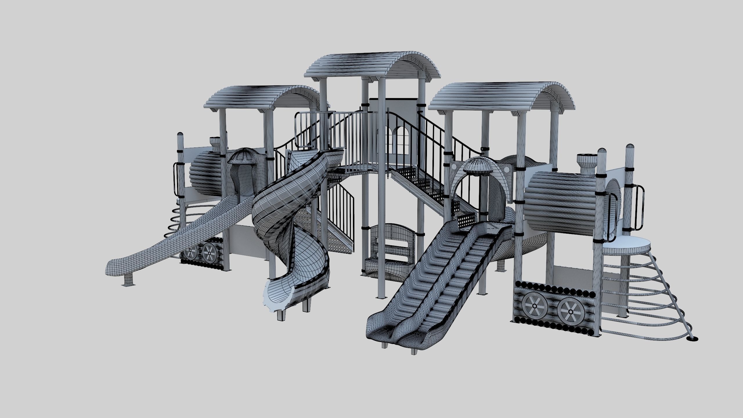 Train Style  Playground 5 Low-poly 3D model_50
